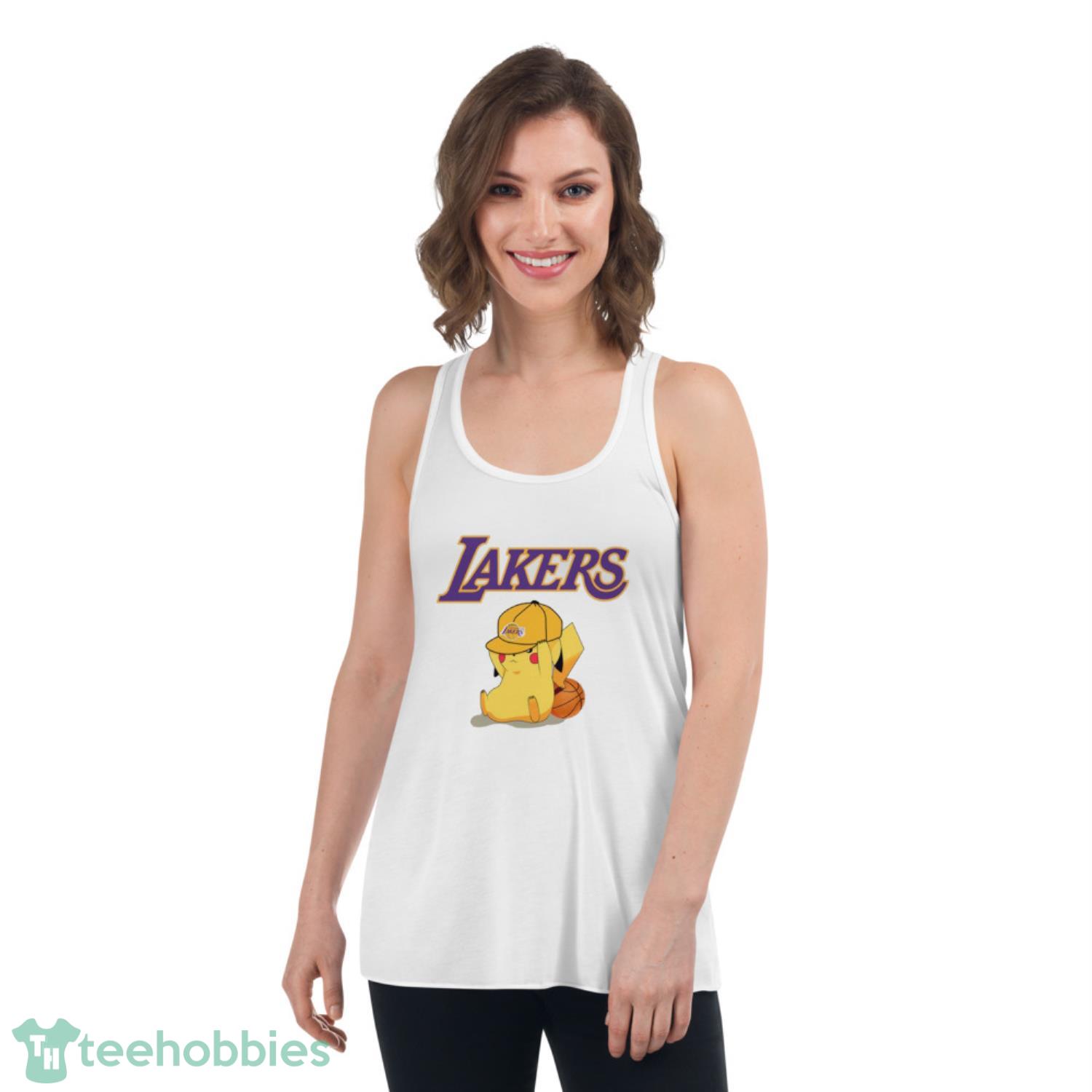 NBA Pikachu Basketball Sports Los Angeles Lakers T Shirt Product Photo 4