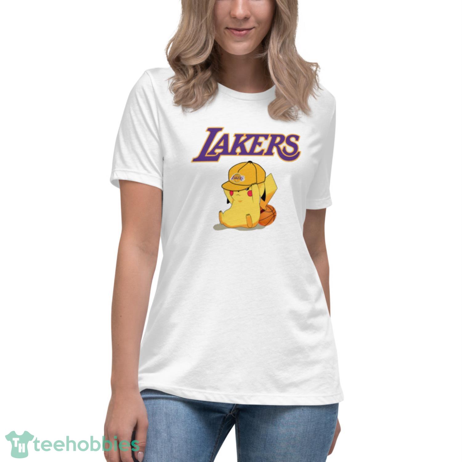 NBA Pikachu Basketball Sports Los Angeles Lakers T Shirt Product Photo 5