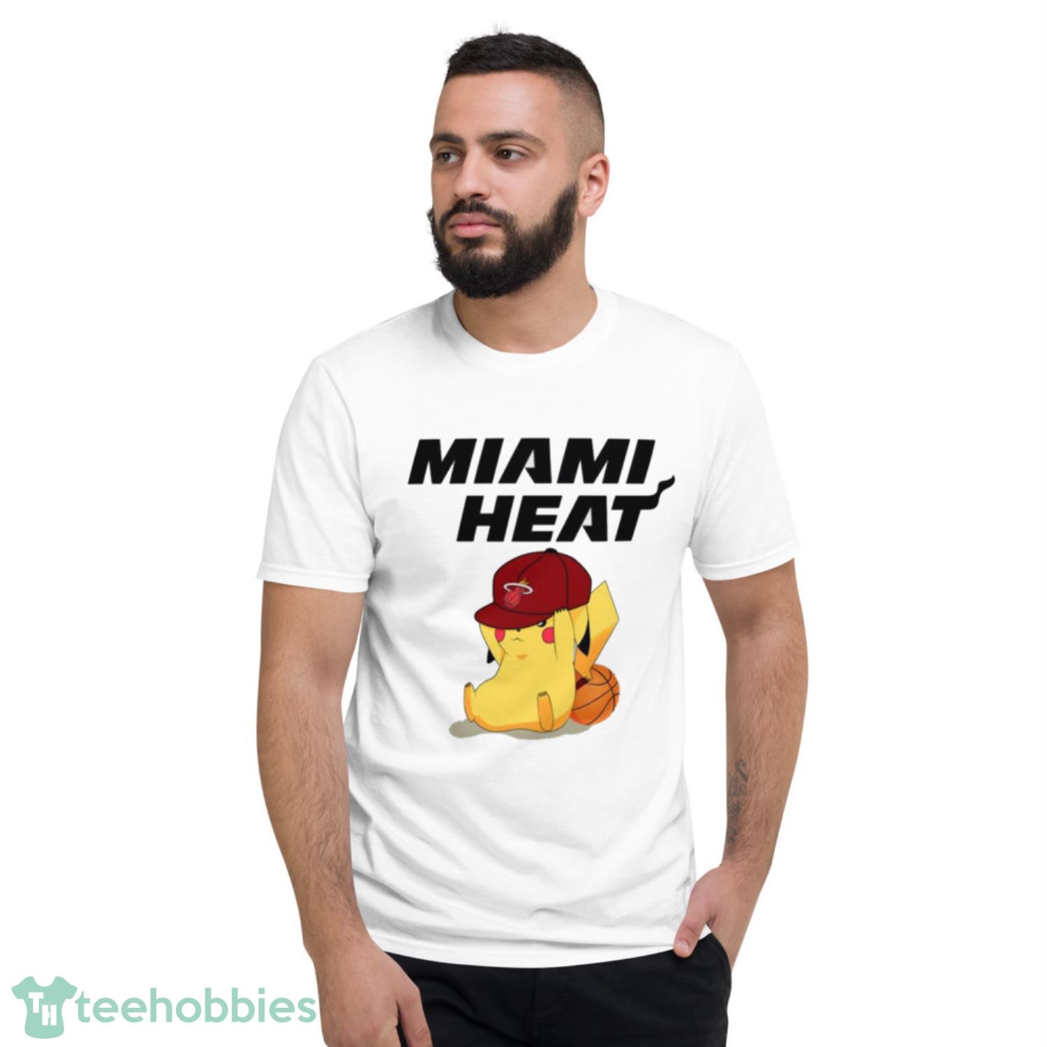 NBA Pikachu Basketball Sports Miami Heat T Shirt Product Photo 2