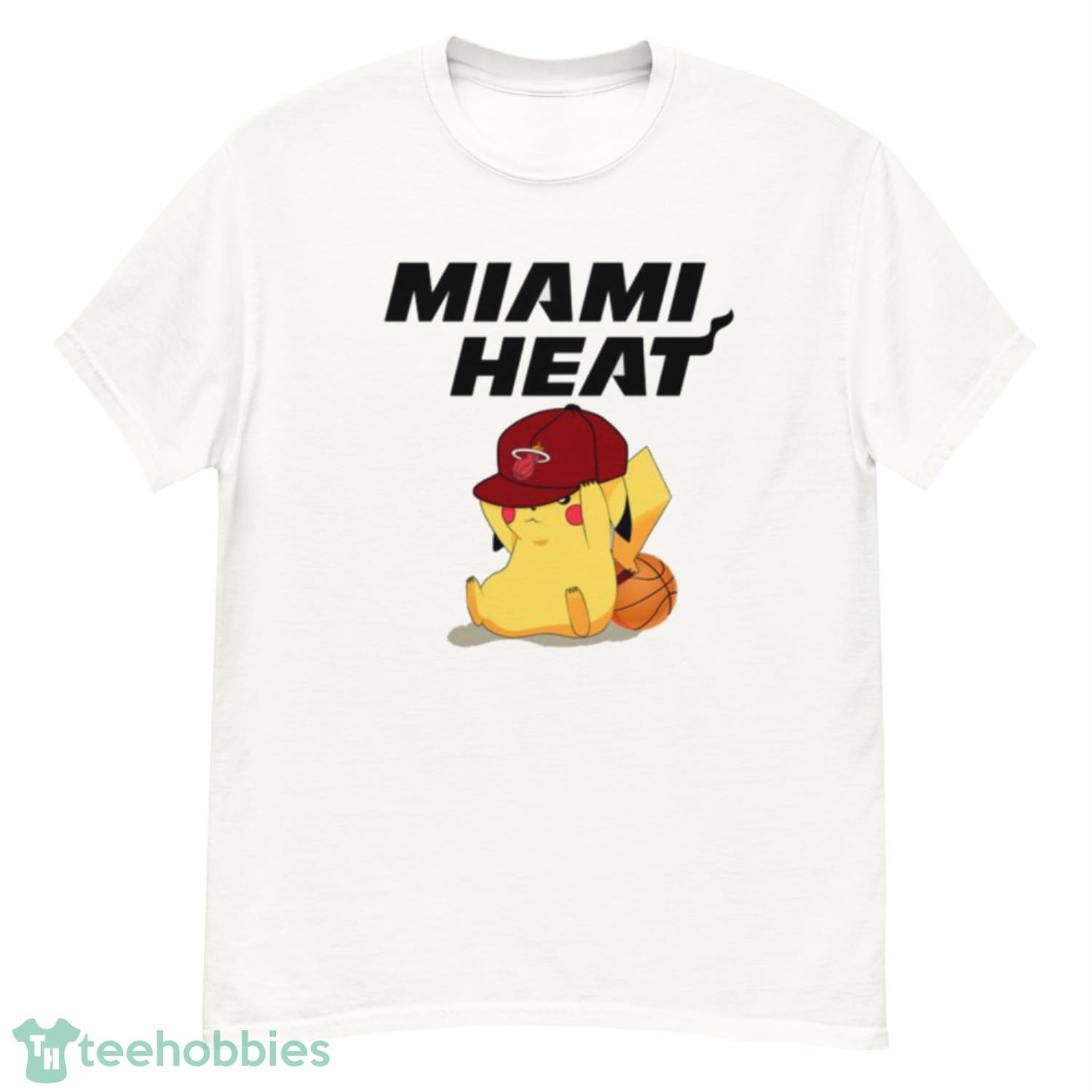 NBA Pikachu Basketball Sports Miami Heat T Shirt Product Photo 1