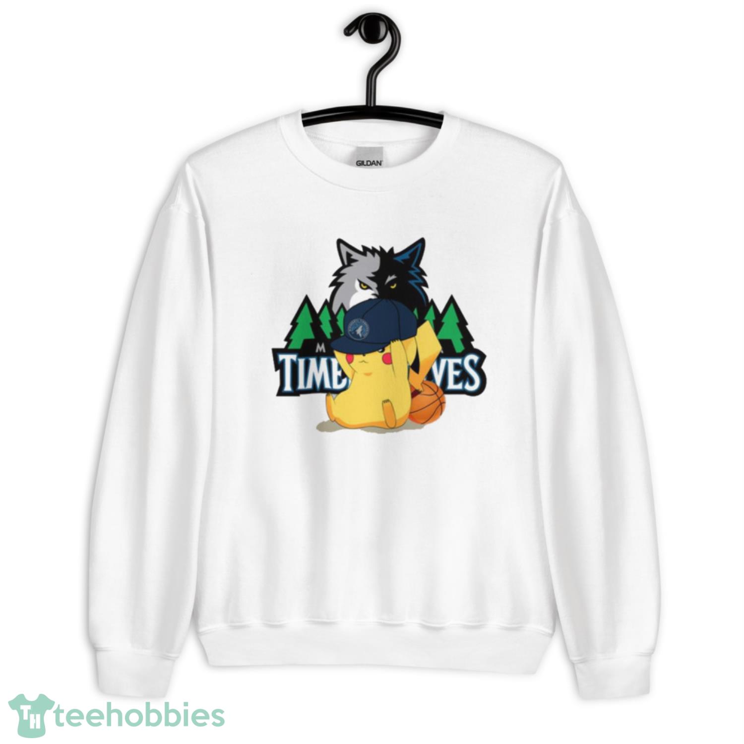 NBA Pikachu Basketball Sports Minnesota Timberwolves T Shirt Product Photo 3