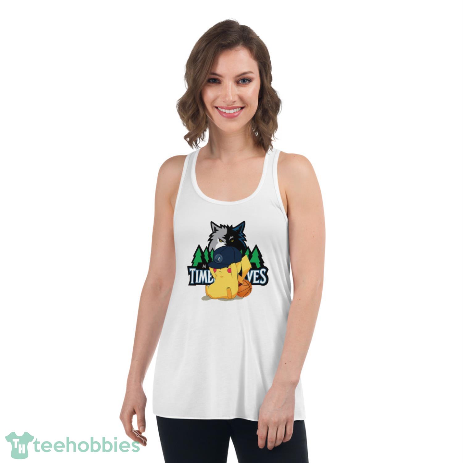 NBA Pikachu Basketball Sports Minnesota Timberwolves T Shirt Product Photo 4