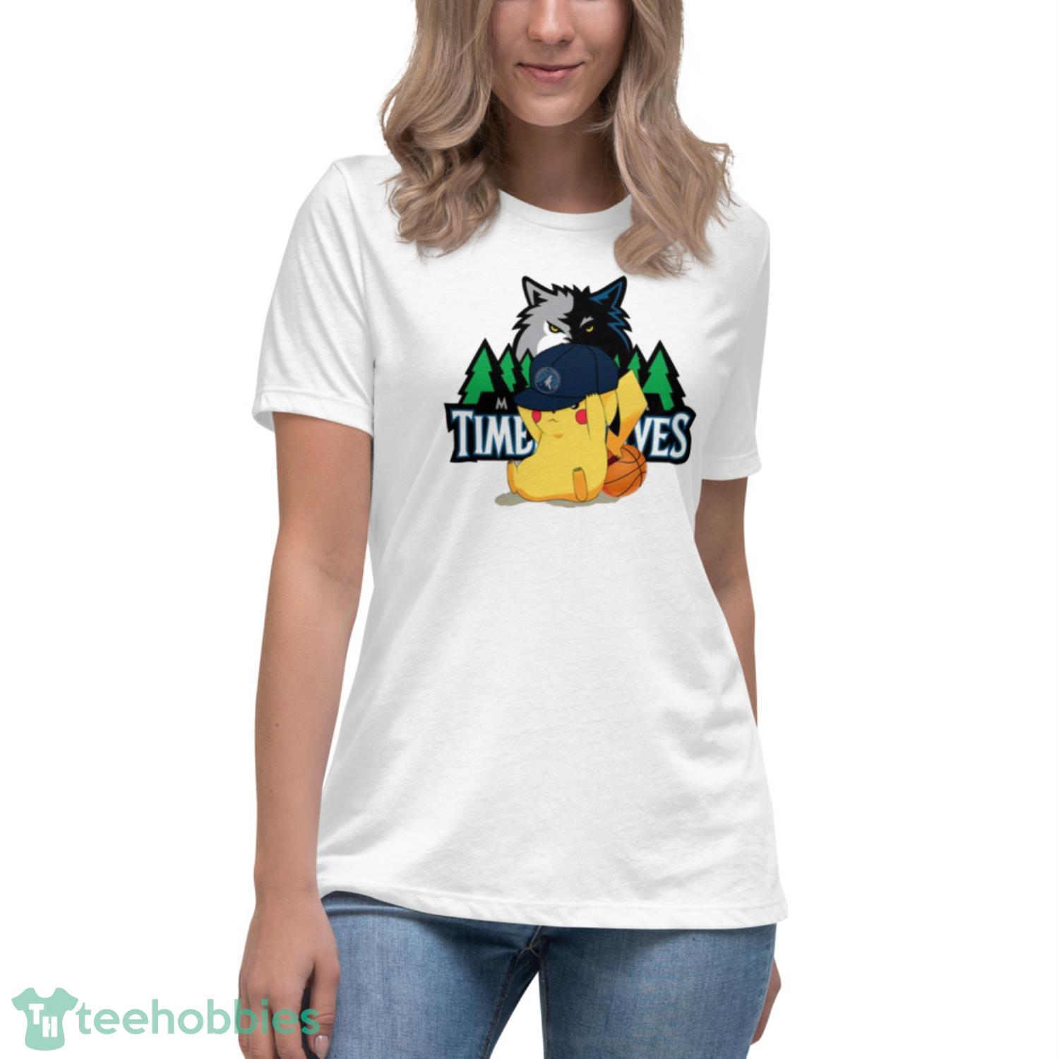 NBA Pikachu Basketball Sports Minnesota Timberwolves T Shirt Product Photo 5