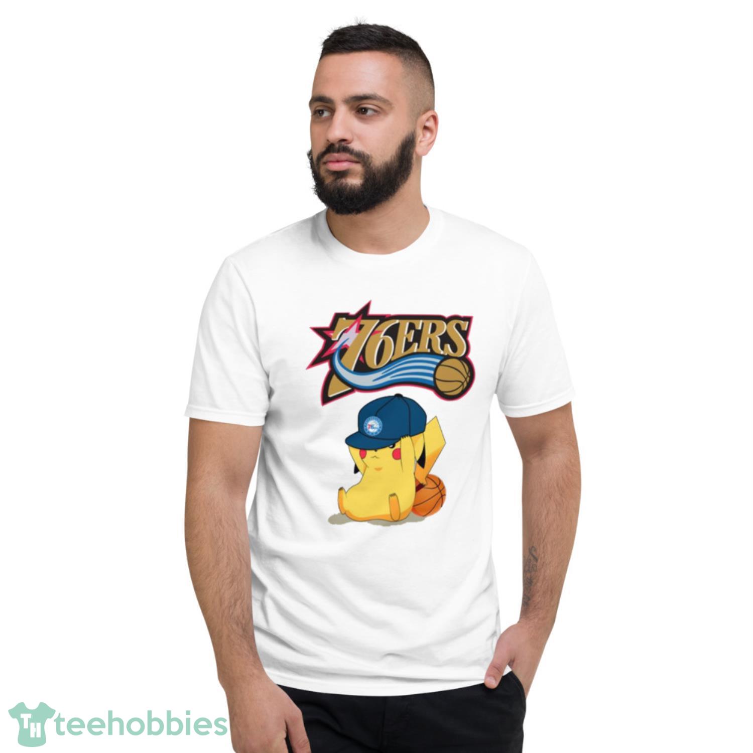 NBA Pikachu Basketball Sports Philadelphia 76ers T Shirt Product Photo 2