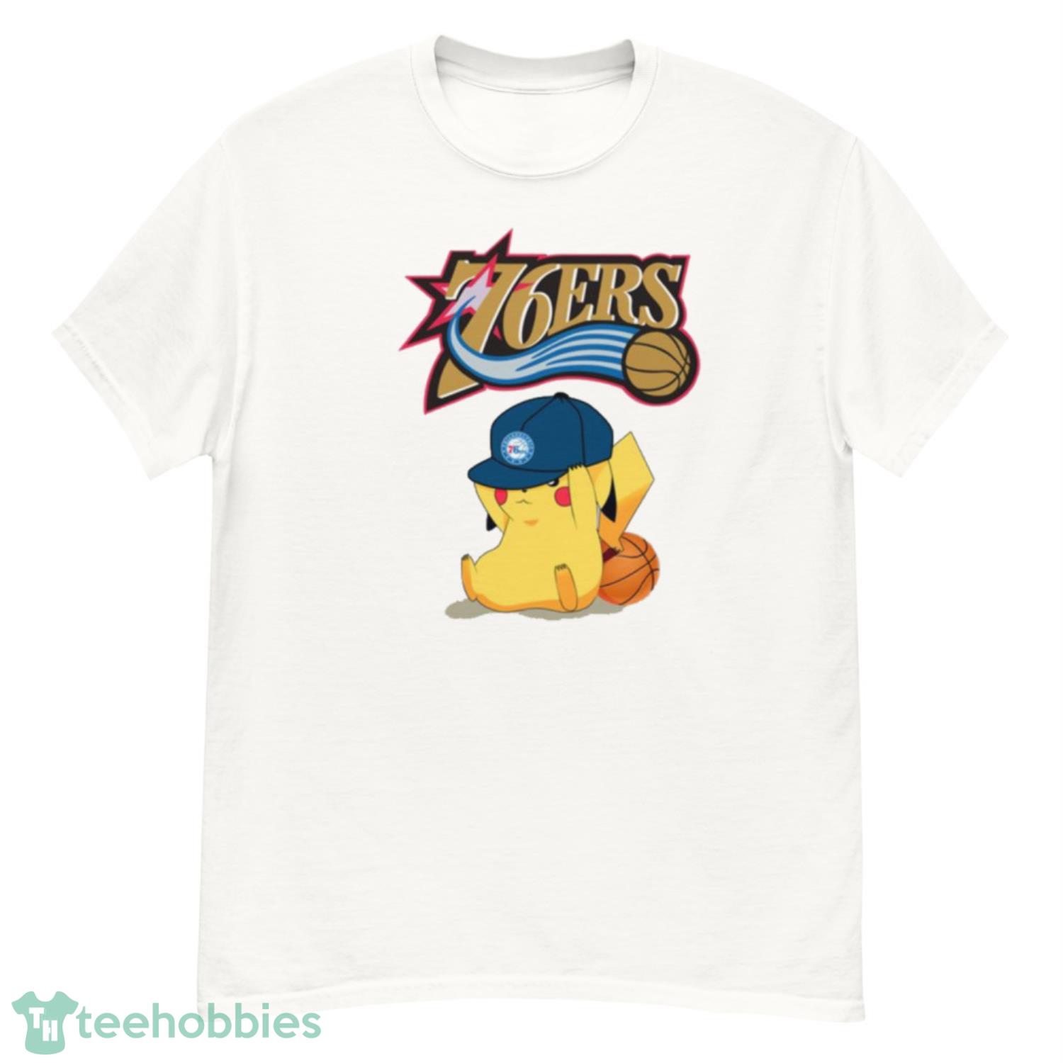 NBA Pikachu Basketball Sports Philadelphia 76ers T Shirt Product Photo 1