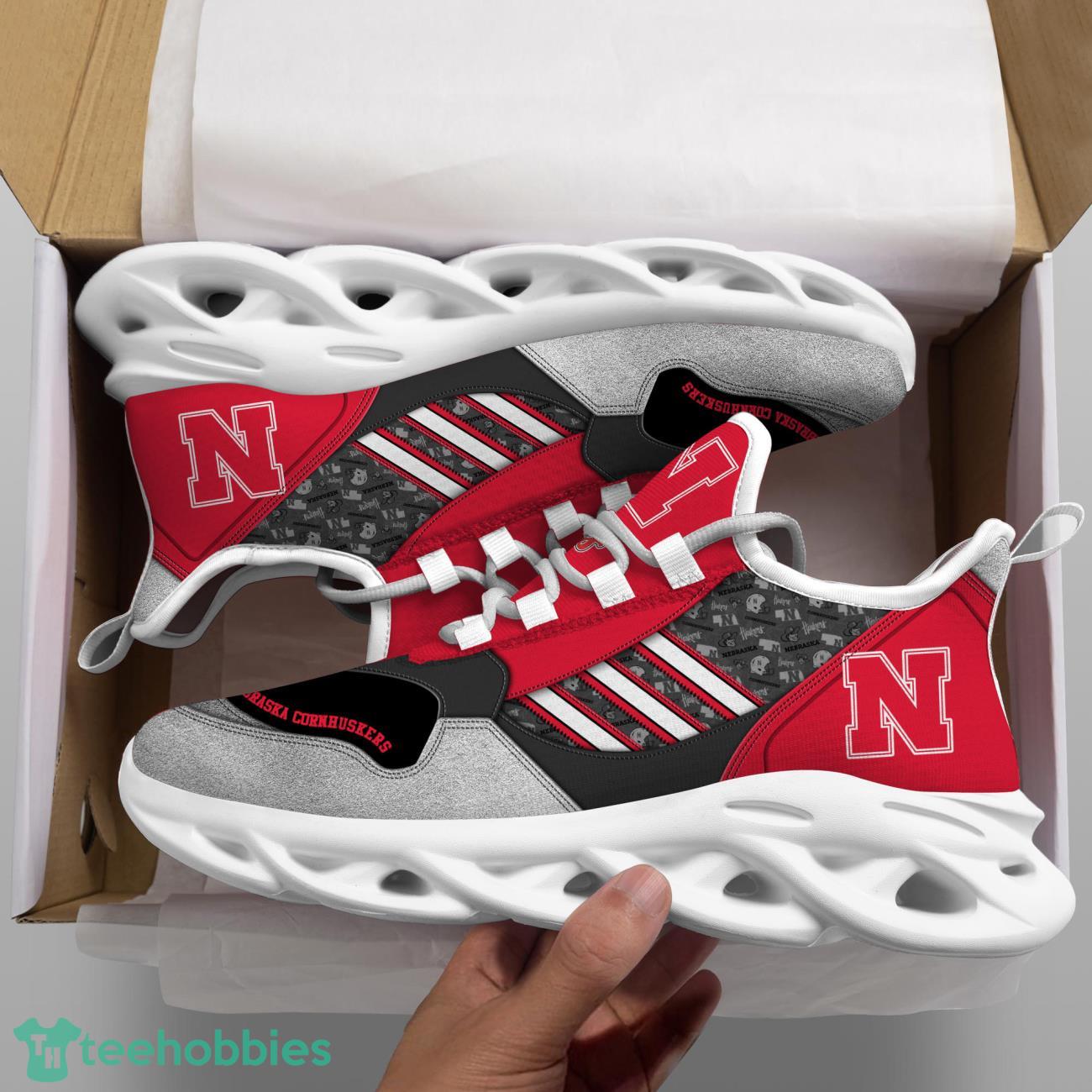 Nebraska Cornhuskers NCAA2 Logo Sport Team Max Soul Shoes Clunky Running Sneakers Product Photo 2