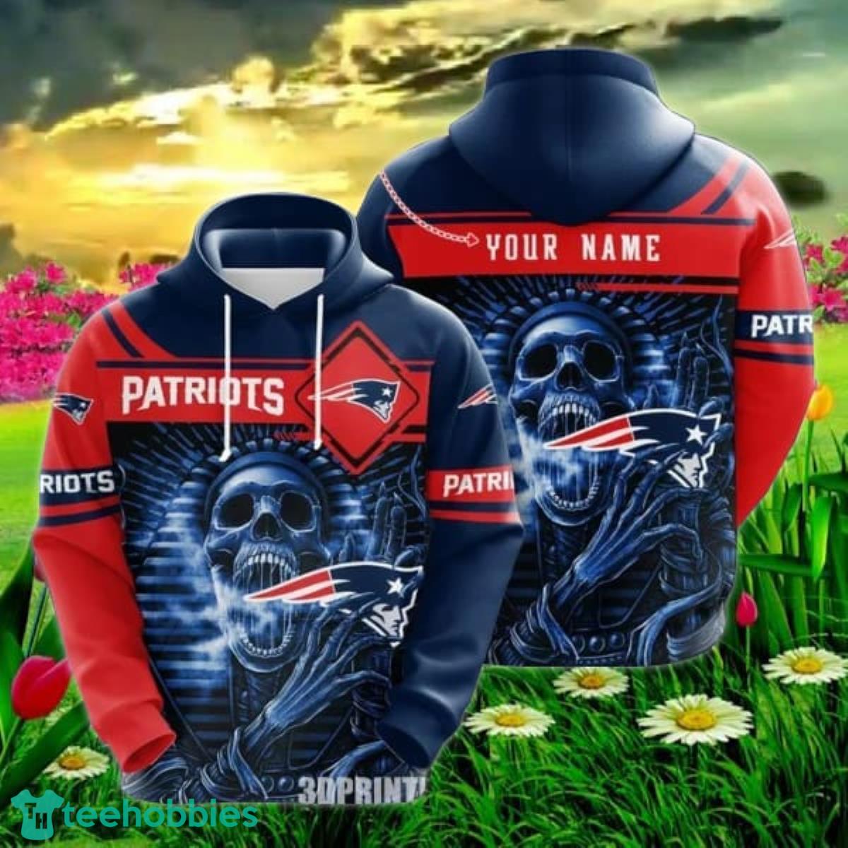 New England Patriots Custom Name NFL 3D Hoodie Impressive Gift For Fans Product Photo 1