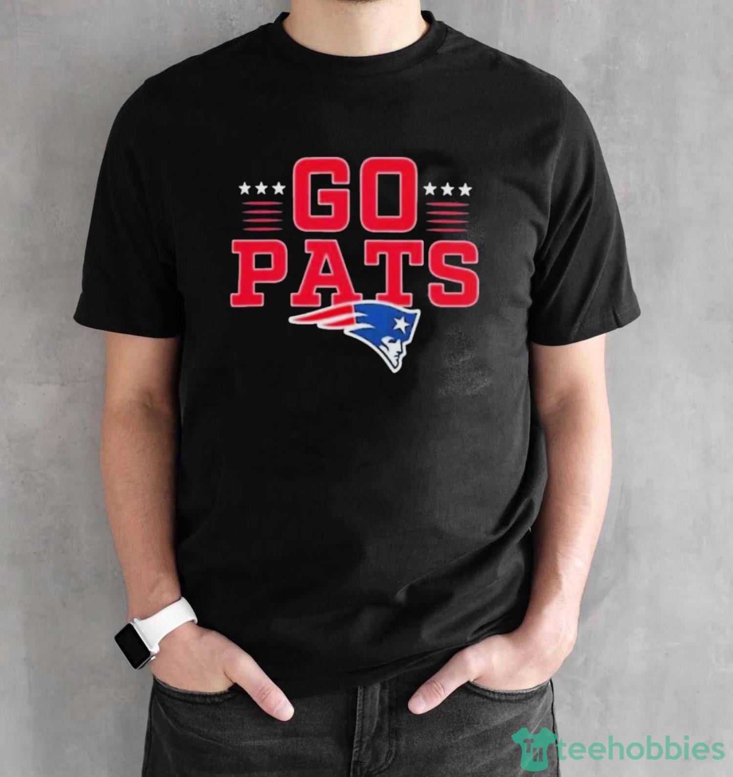 New England Patriots Go Pats Profile Big & Tall Two Sided Shirt - Black Unisex T-Shirt