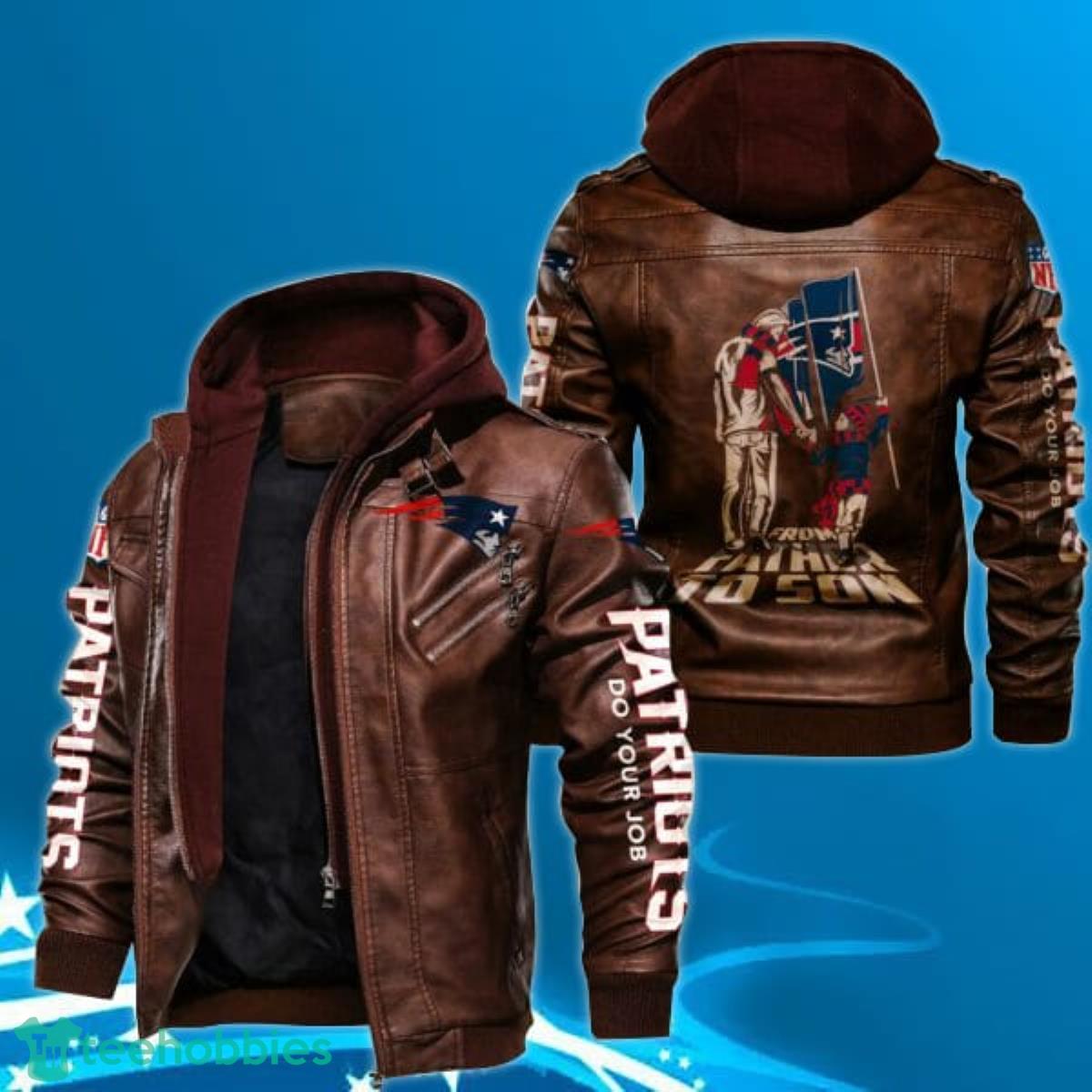 New England Patriots Leather Jacket 1zV Product Photo 1