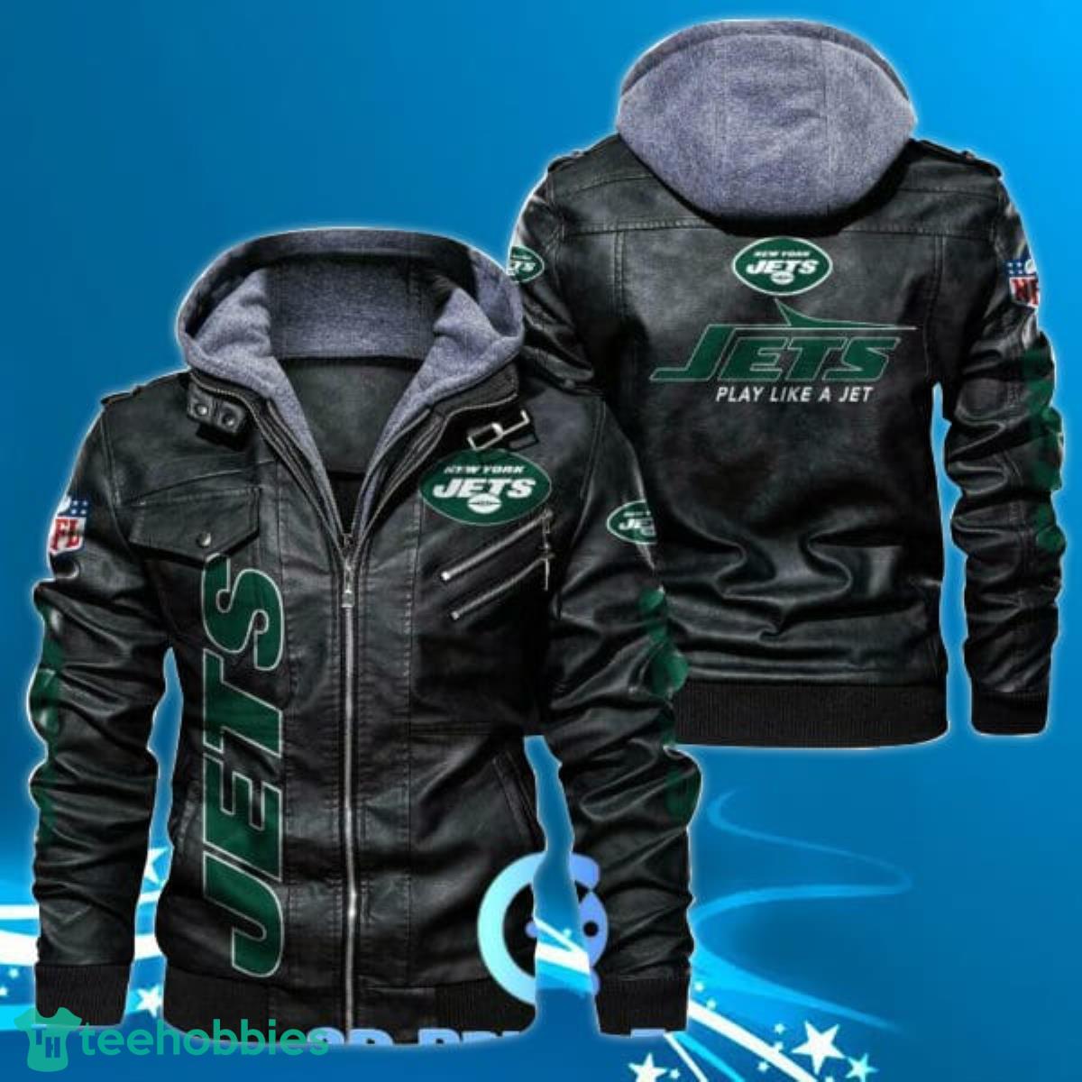 New York Jets NFL Leather Jacket Impressive Gift For Fans Product Photo 1