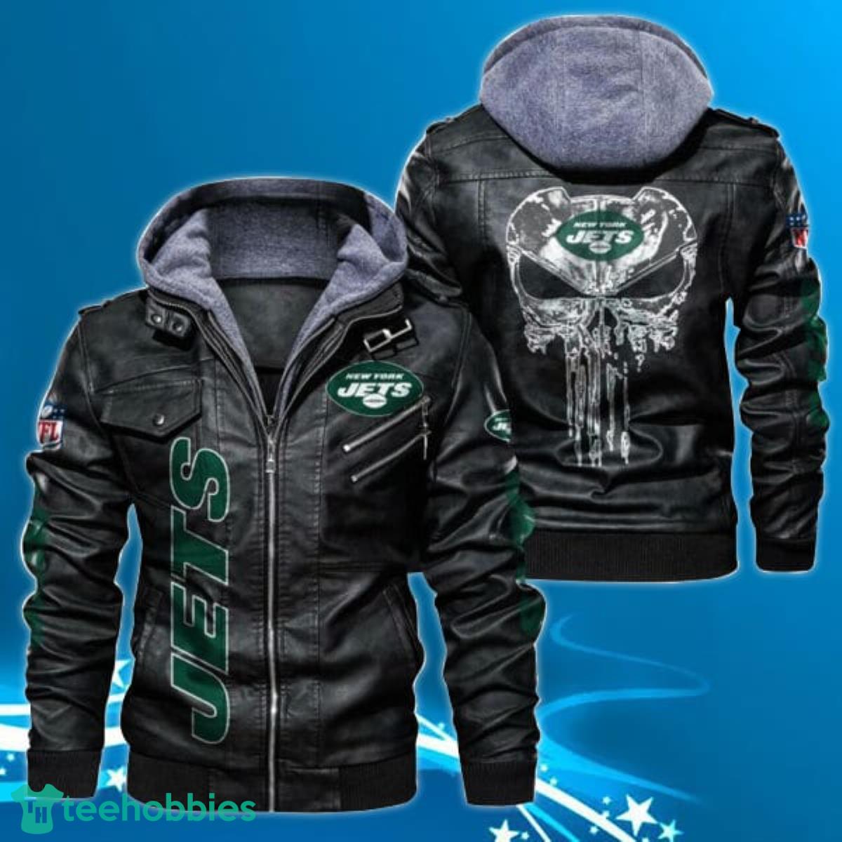New York Jets NFL Leather Jacket Impressive Gift For Men Product Photo 1