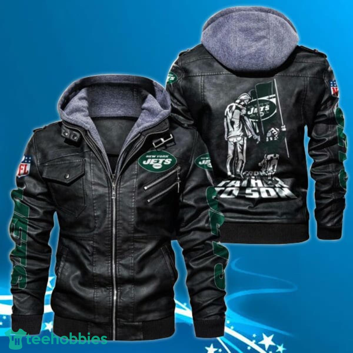 New York Jets NFL Leather Jacket Impressive Gift Product Photo 1