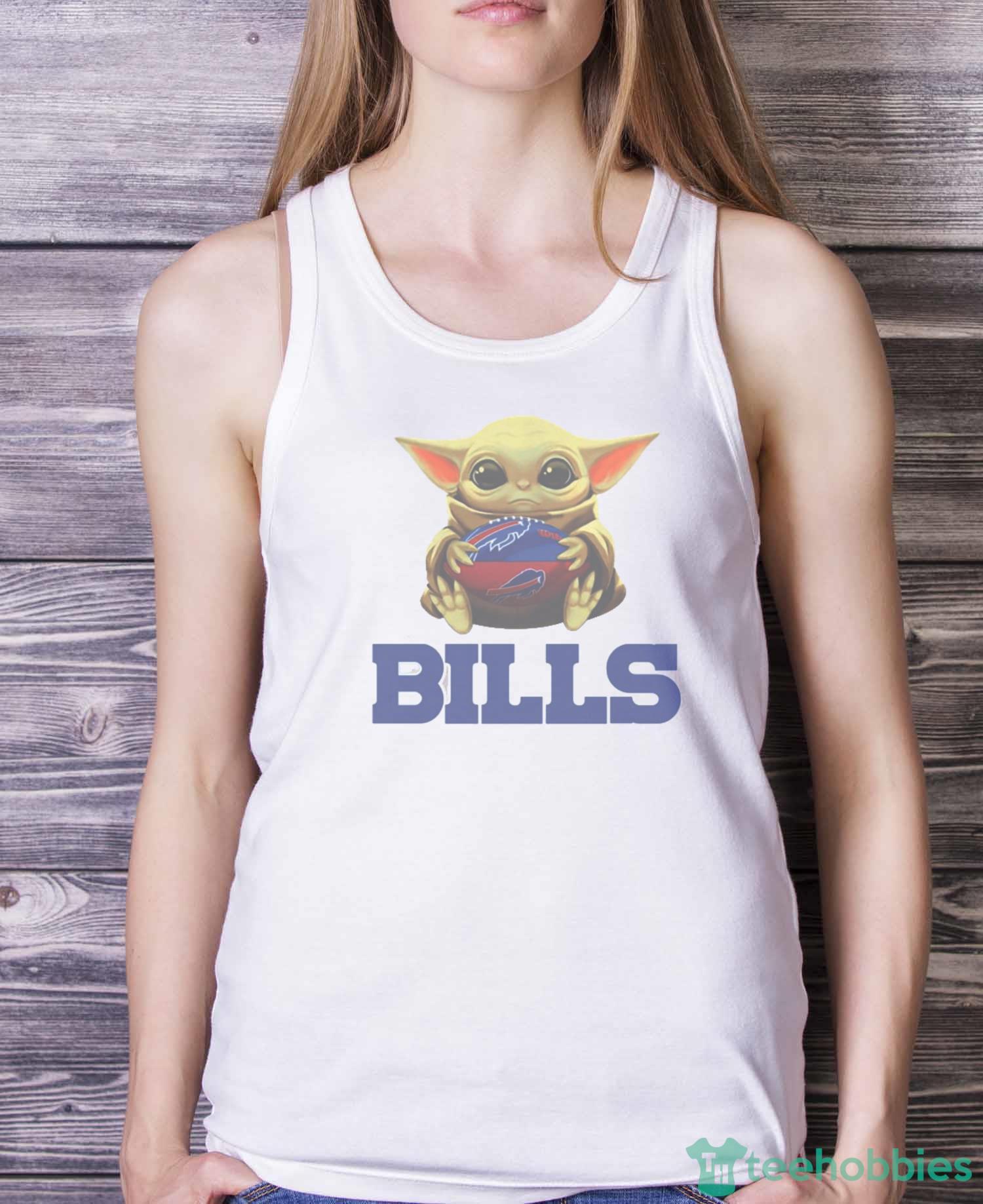NFL Football Buffalo Bills Baby Yoda Star Wars Shirt T Shirt - White Ladies Tank Top