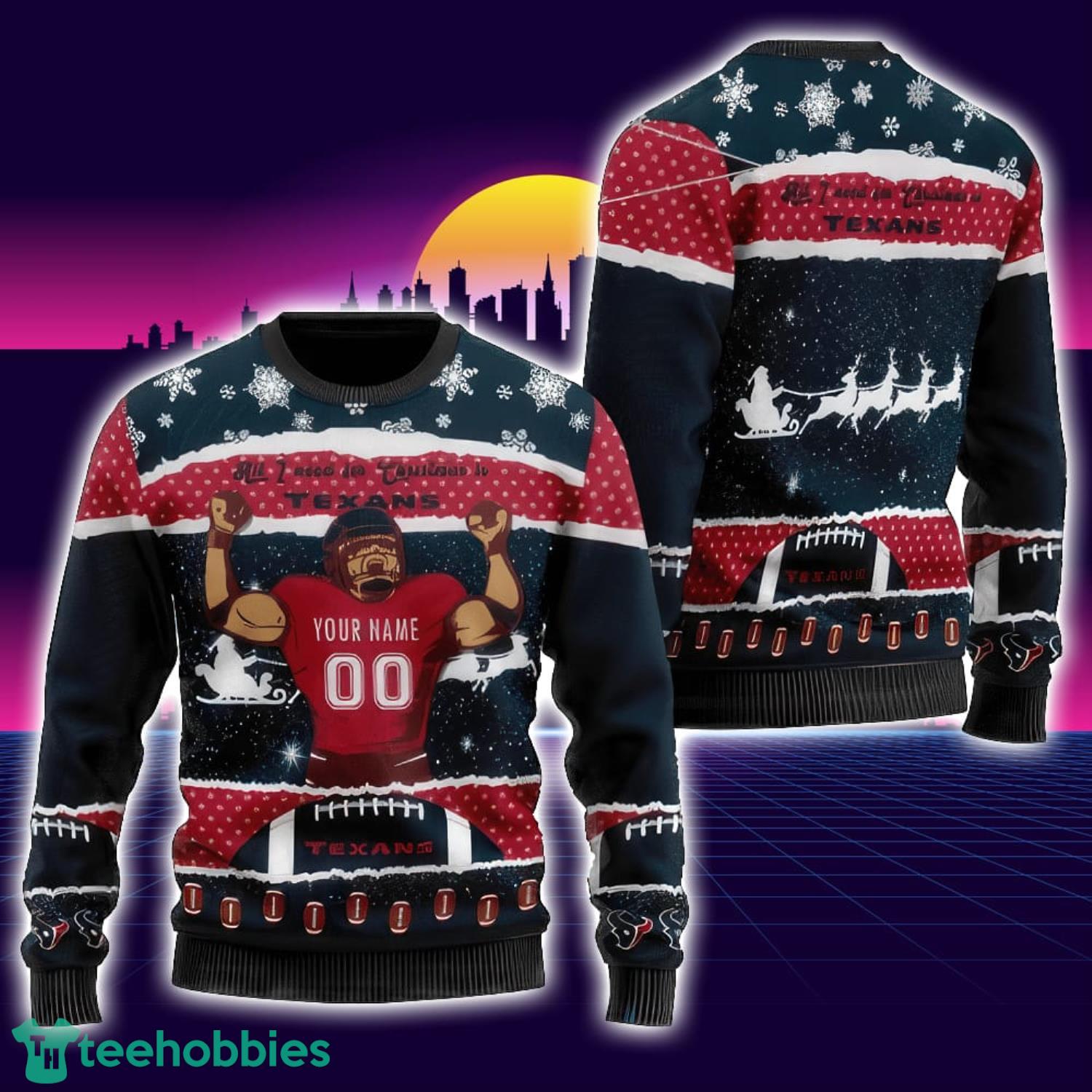 NFL Houston Texans Custom Christmas Gift Ugly Christmas Sweater Unisex Sweater Product Photo 1