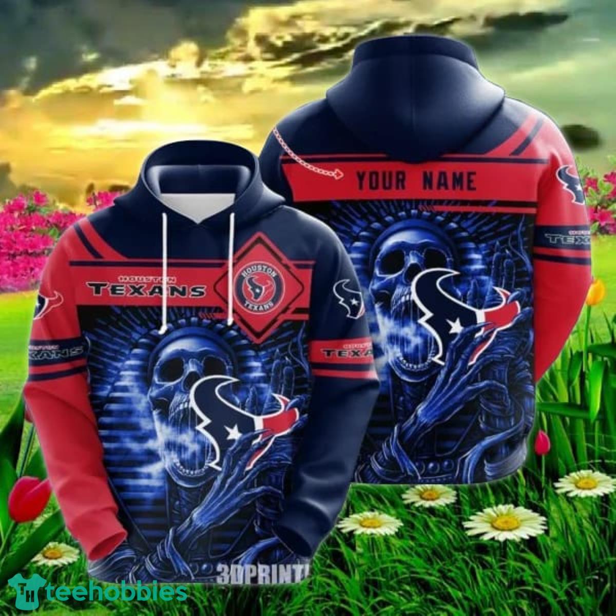 NFL Houston Texans HT 3D Hoodie Custom Name Product Photo 1