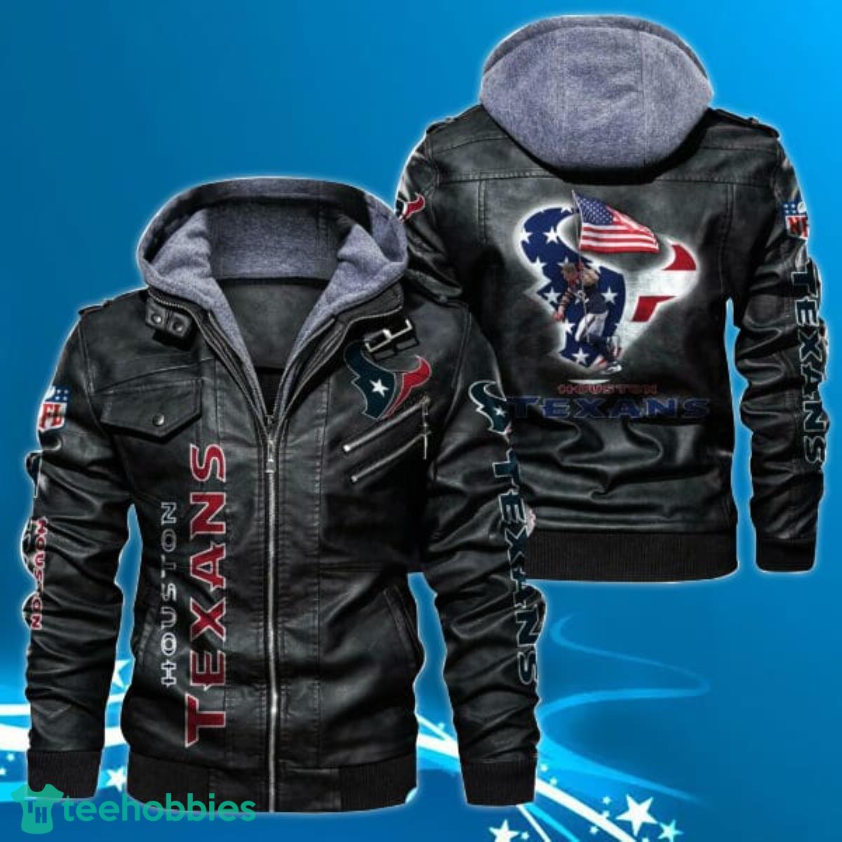 NFL Houston Texans Leather Jacket Impressive Gift Product Photo 1