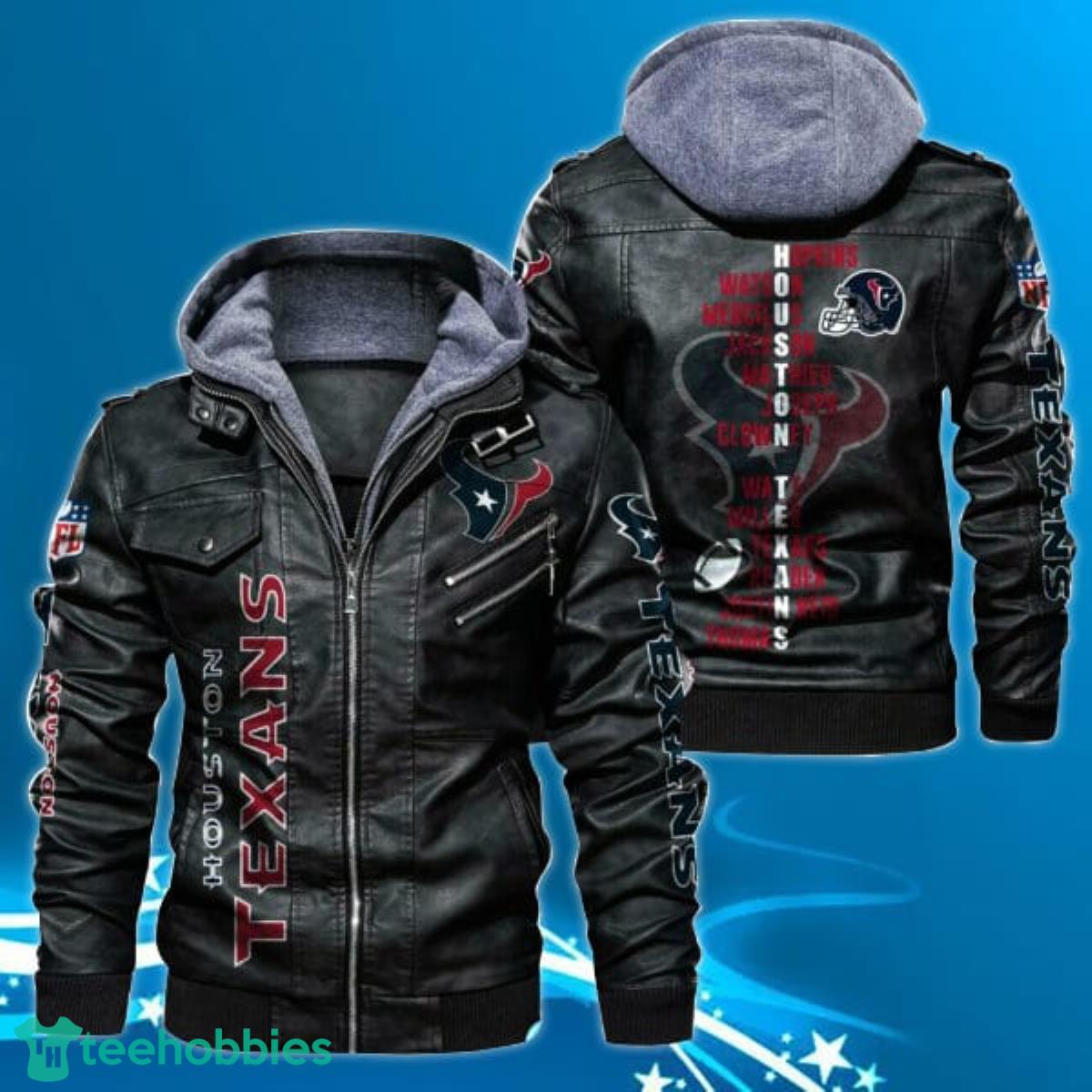 NFL Houston Texans Leather Jacket Special Gift For Men Product Photo 1