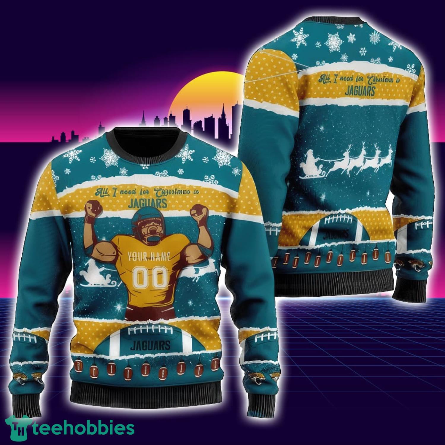 NFL Jacksonville Jaguars Custom Christmas Gift Ugly Christmas Sweater Unisex Sweater Product Photo 1