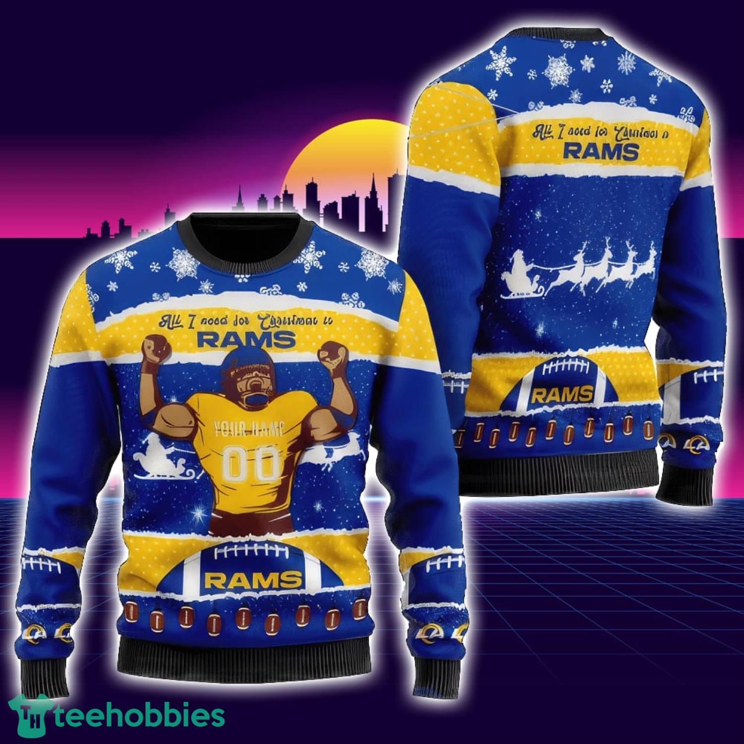 NFL Los Angeles Rams Custom Christmas Gift Ugly Christmas Sweater Unisex Sweater Product Photo 1