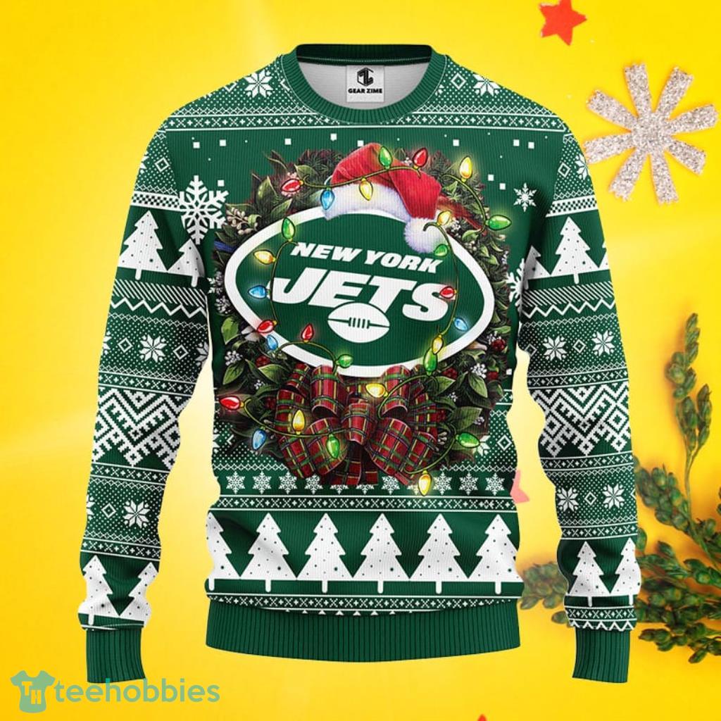 New York Jets Christmas Santa Claus Tattoo Ugly Christmas Sweater