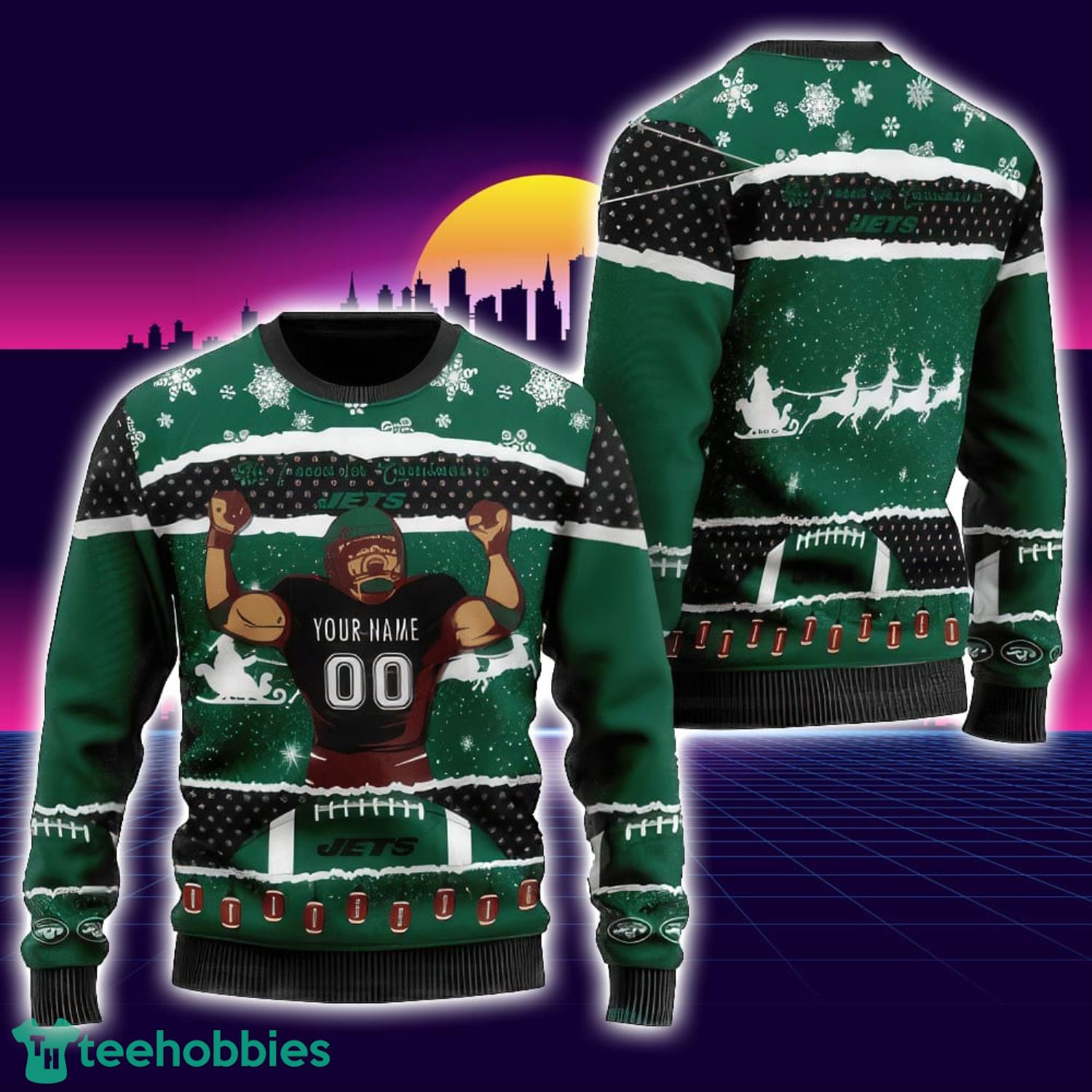 NFL New York Jets Custom Christmas Gift Ugly Christmas Sweater Unisex Sweater Product Photo 1