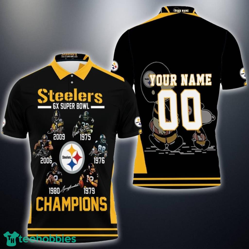 Nfl Season Champions Pittsburgh Steelers Snoopy Vs Peanuts Personalized Polo Shirt Product Photo 1