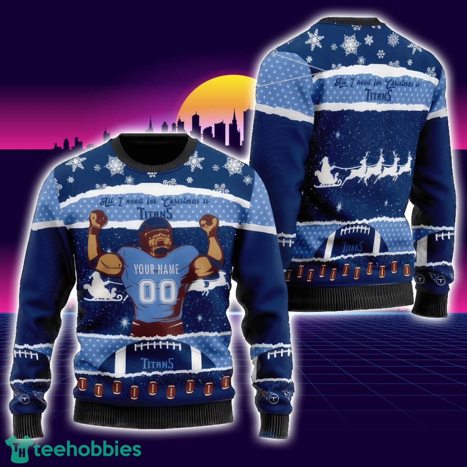 NFL Tennessee Titans Custom Christmas Gift Ugly Christmas Sweater Unisex Sweater Product Photo 1