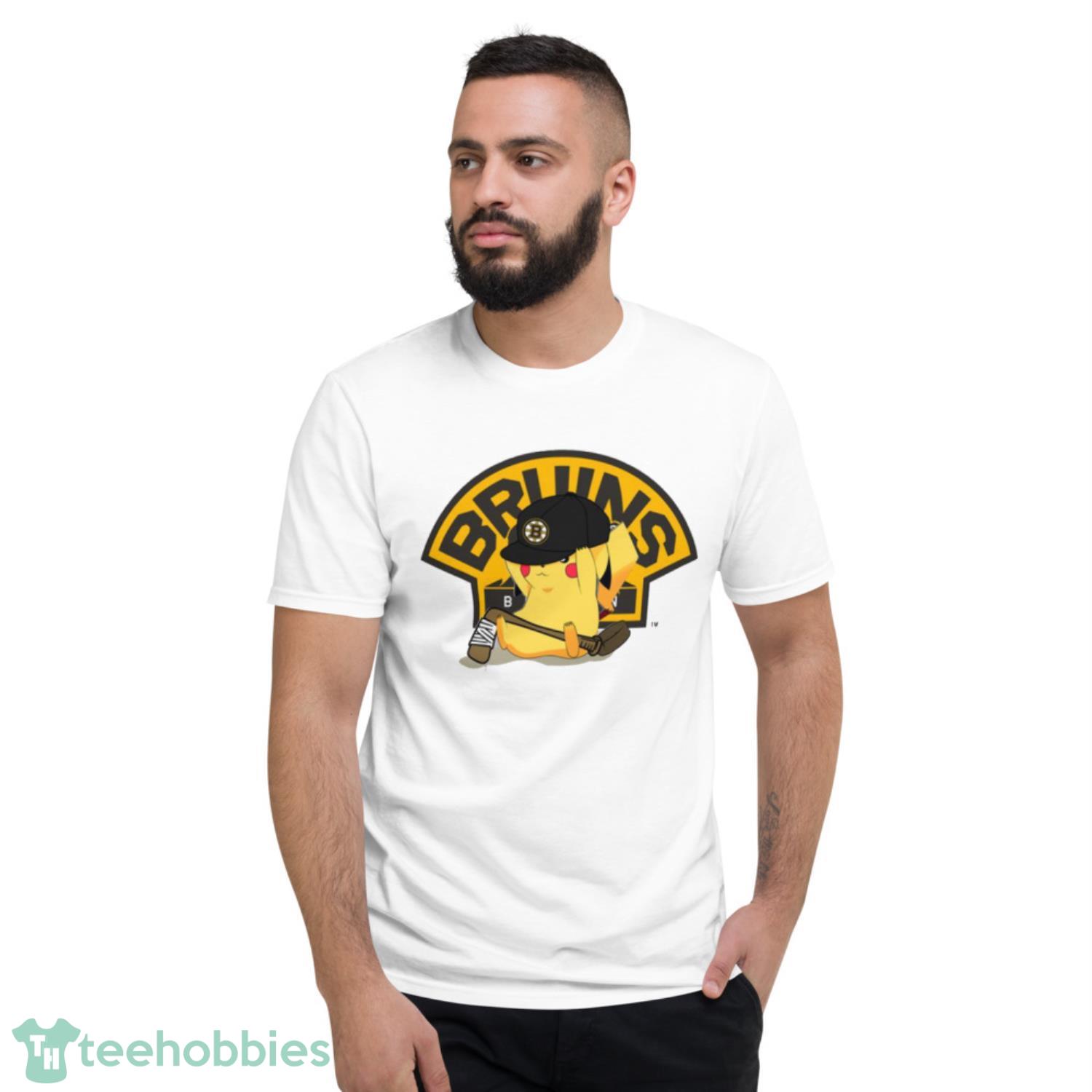NHL Pikachu Hockey Sports Boston Bruins T Shirt Product Photo 2
