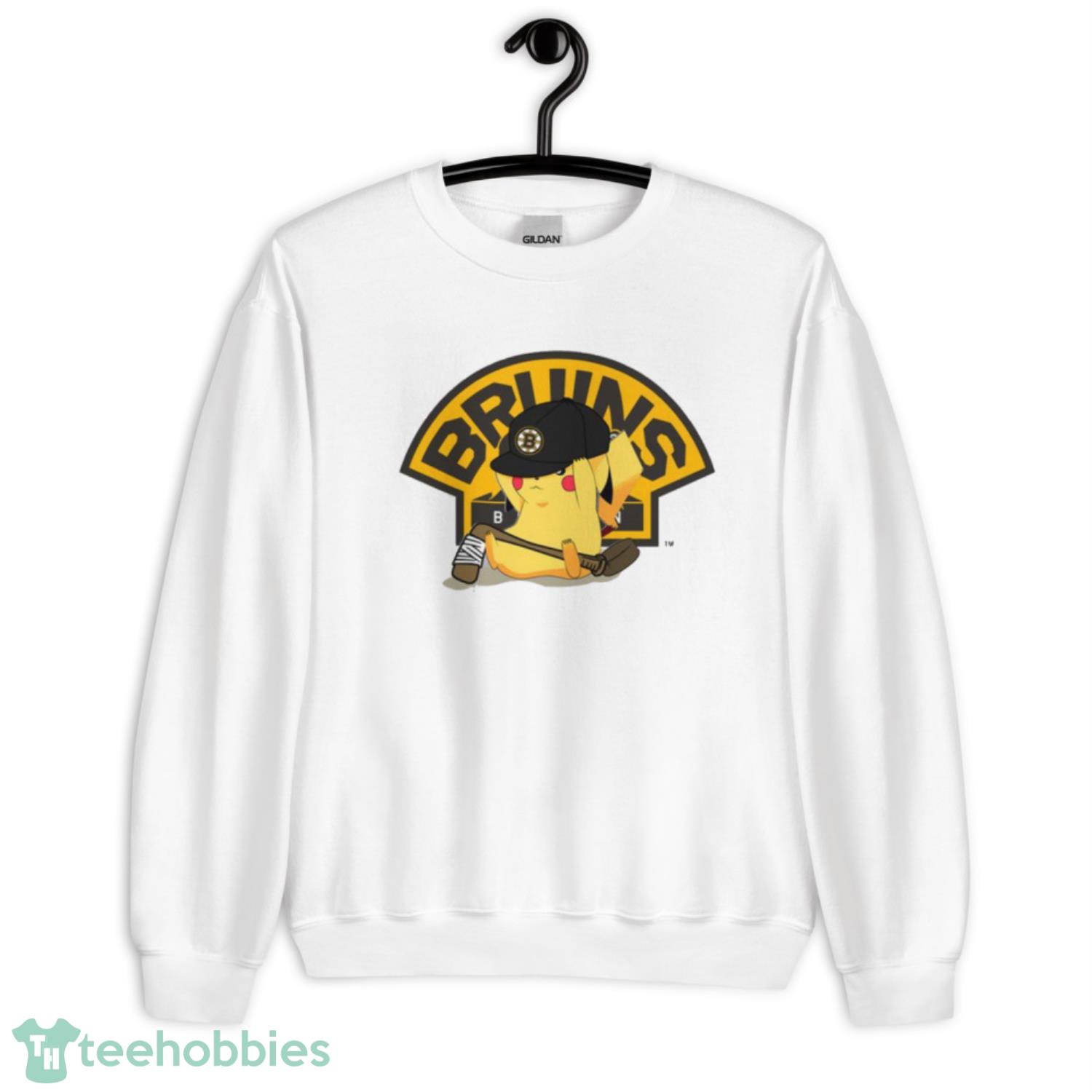 NHL Pikachu Hockey Sports Boston Bruins T Shirt Product Photo 3