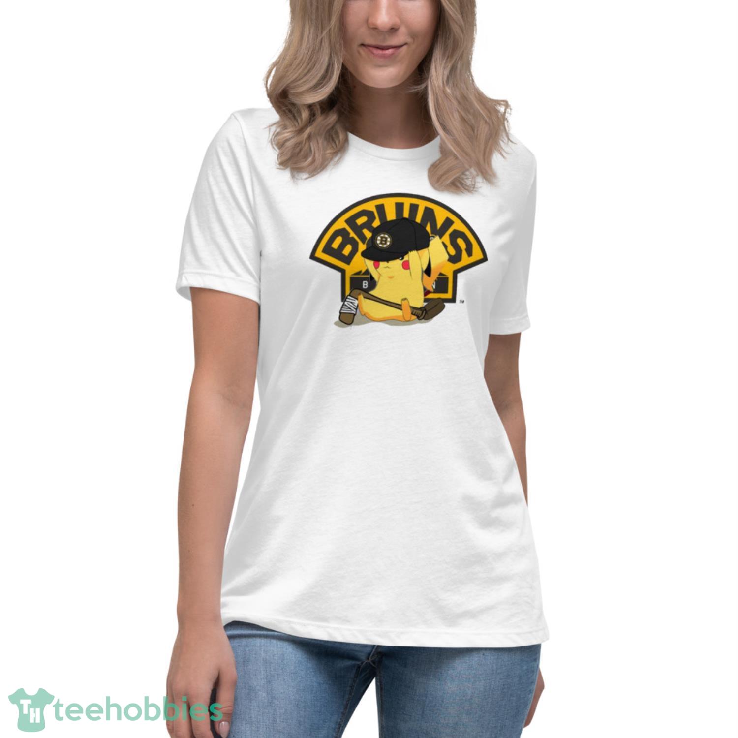 NHL Pikachu Hockey Sports Boston Bruins T Shirt Product Photo 5