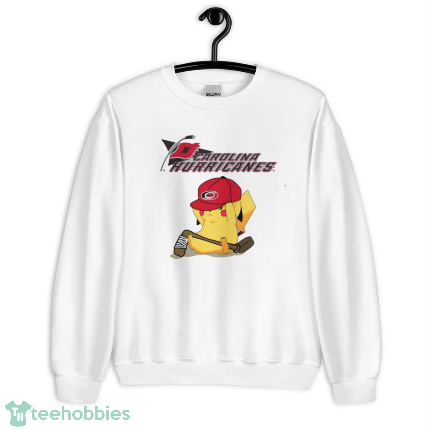 NHL Pikachu Hockey Sports Carolina Hurricanes T Shirt Product Photo 3