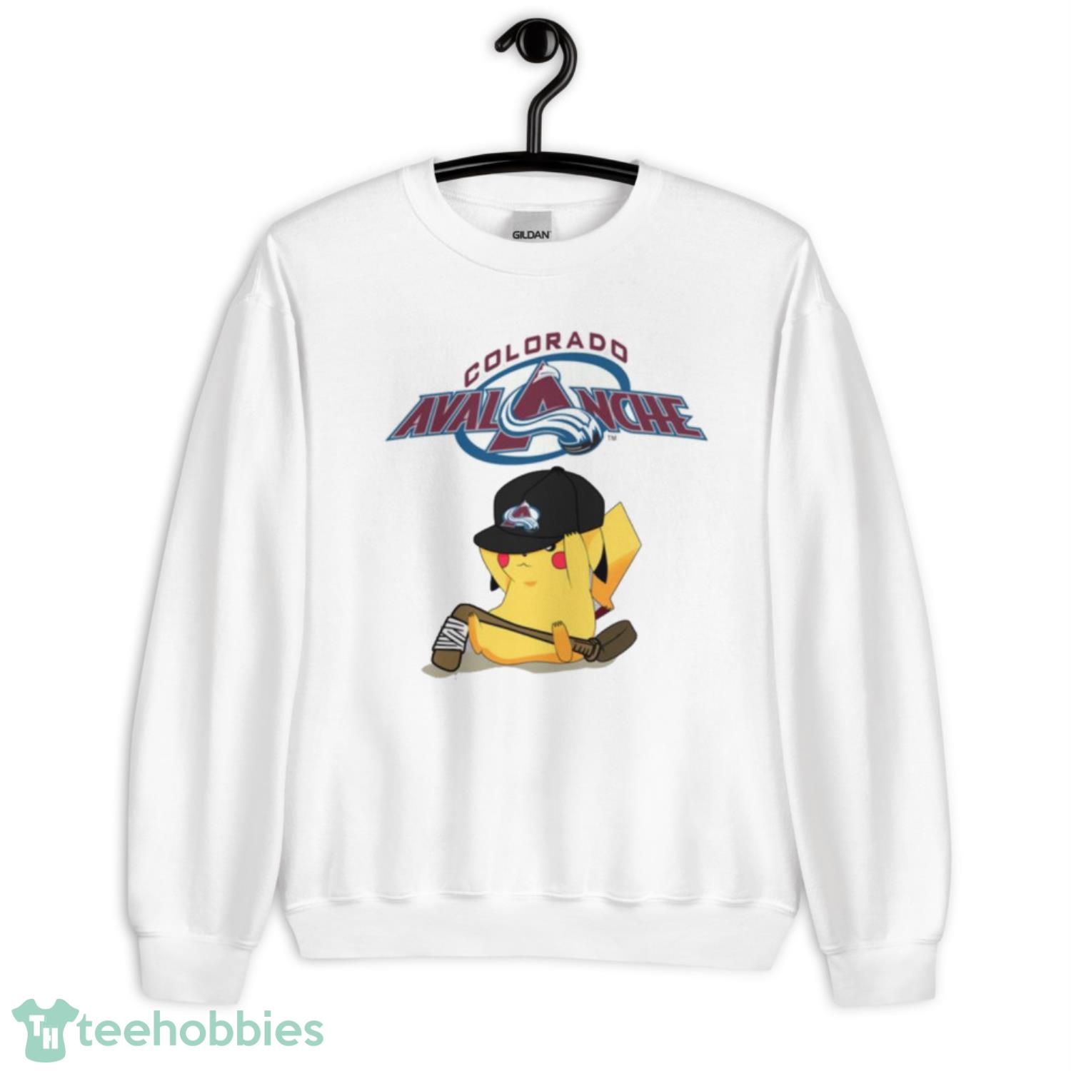 NHL Pikachu Hockey Sports Colorado Avalanche T Shirt Product Photo 3
