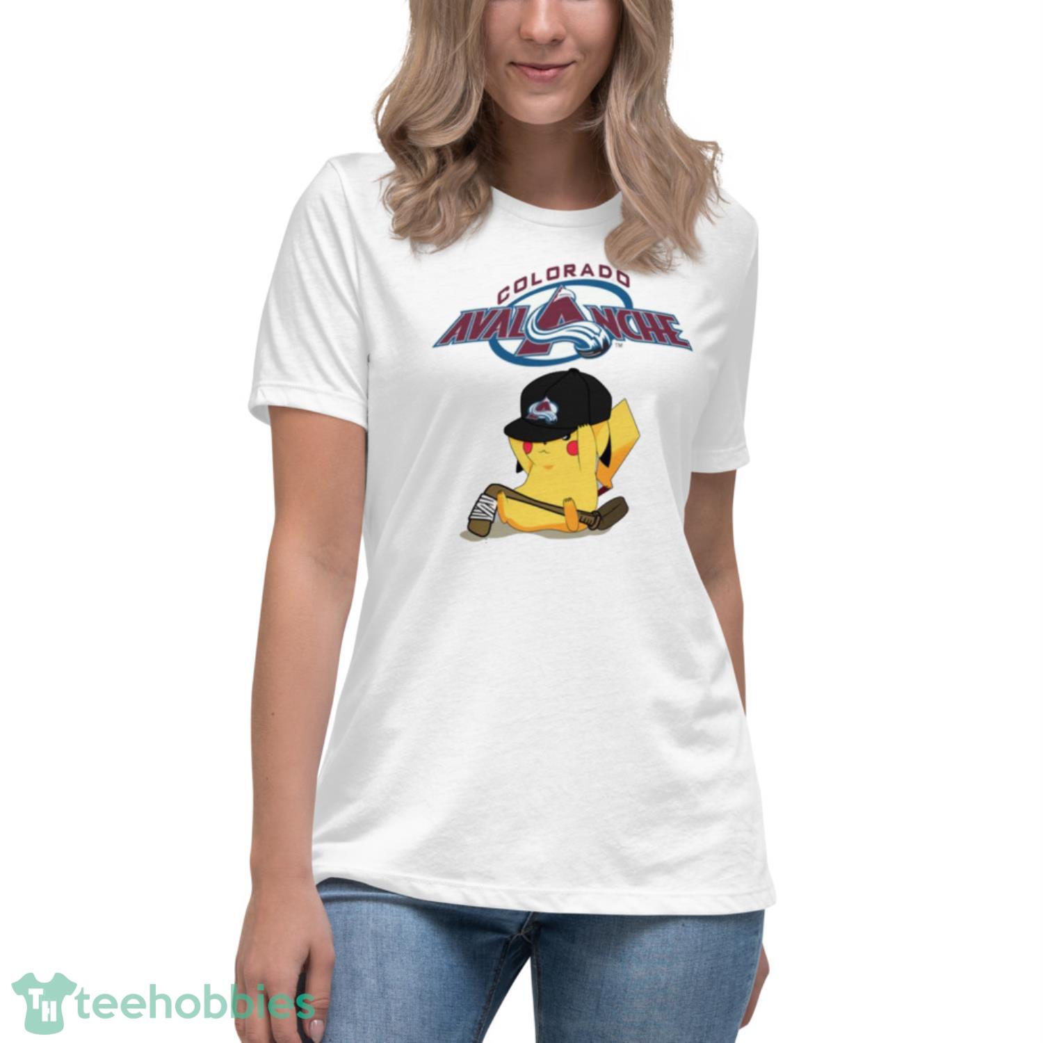 NHL Pikachu Hockey Sports Colorado Avalanche T Shirt Product Photo 5