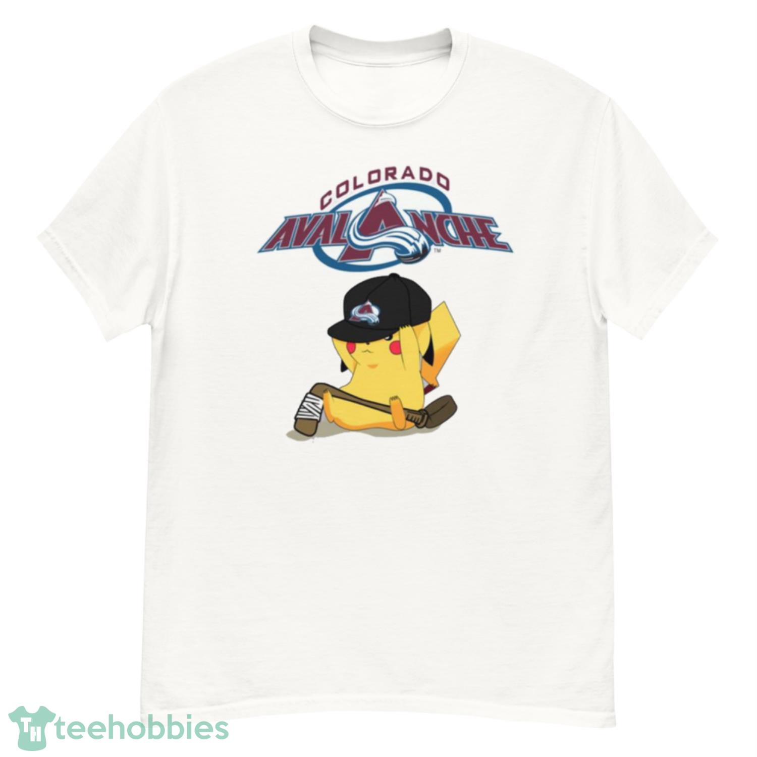 NHL Pikachu Hockey Sports Colorado Avalanche T Shirt Product Photo 1