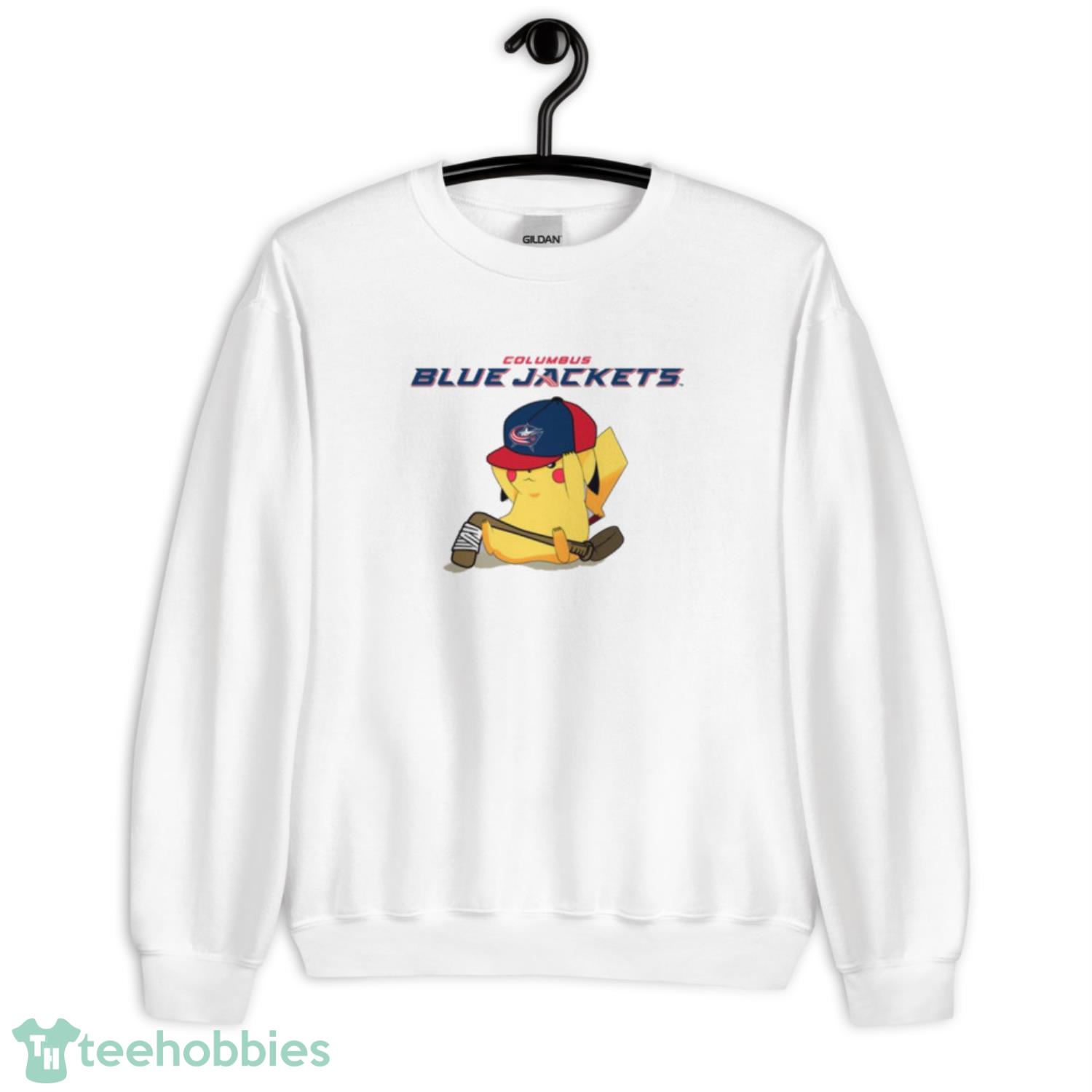 NHL Pikachu Hockey Sports Columbus Blue Jackets T Shirt Product Photo 3