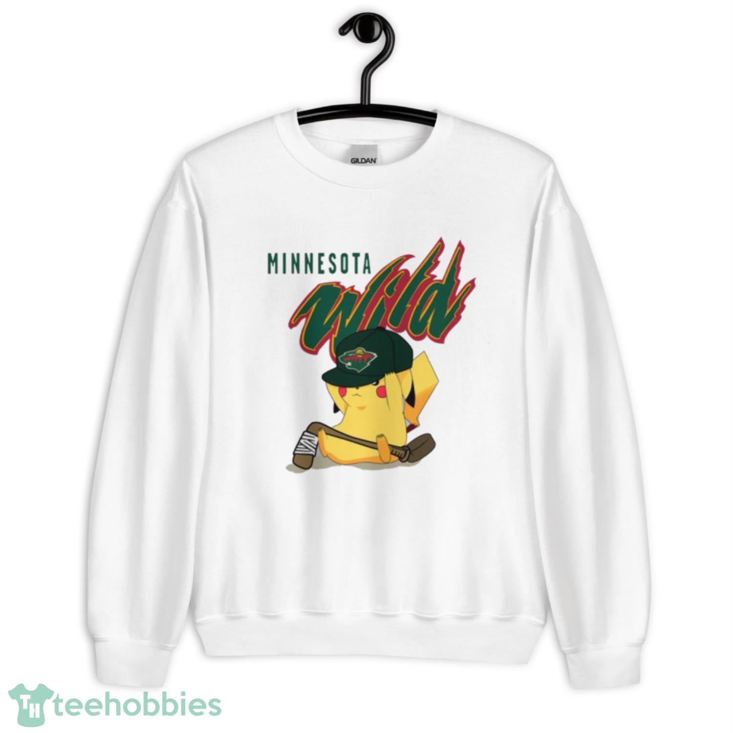NHL Pikachu Hockey Sports Minnesota Wild T Shirt Product Photo 3