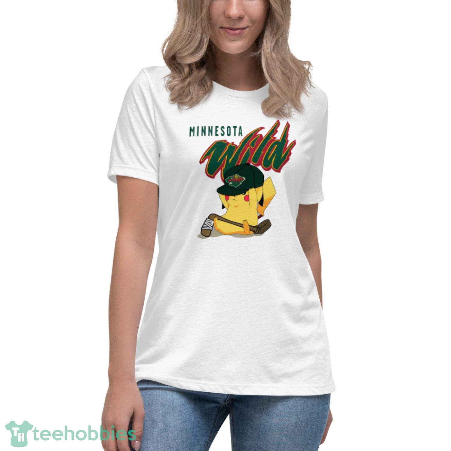 NHL Pikachu Hockey Sports Minnesota Wild T Shirt Product Photo 5