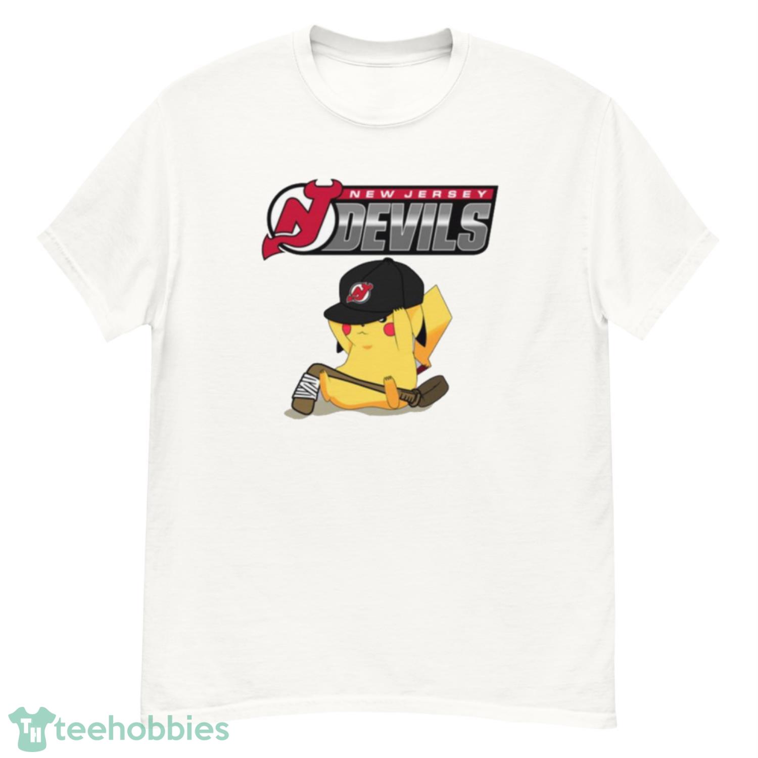 NHL Pikachu Hockey Sports New Jersey Devils T Shirt Product Photo 1