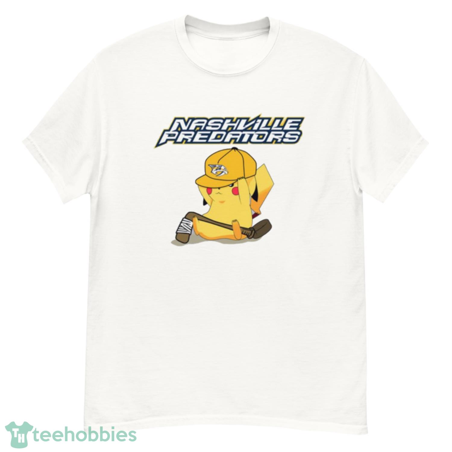 NHL Pikachu Hockey Sports New York Islanders T Shirt Product Photo 1