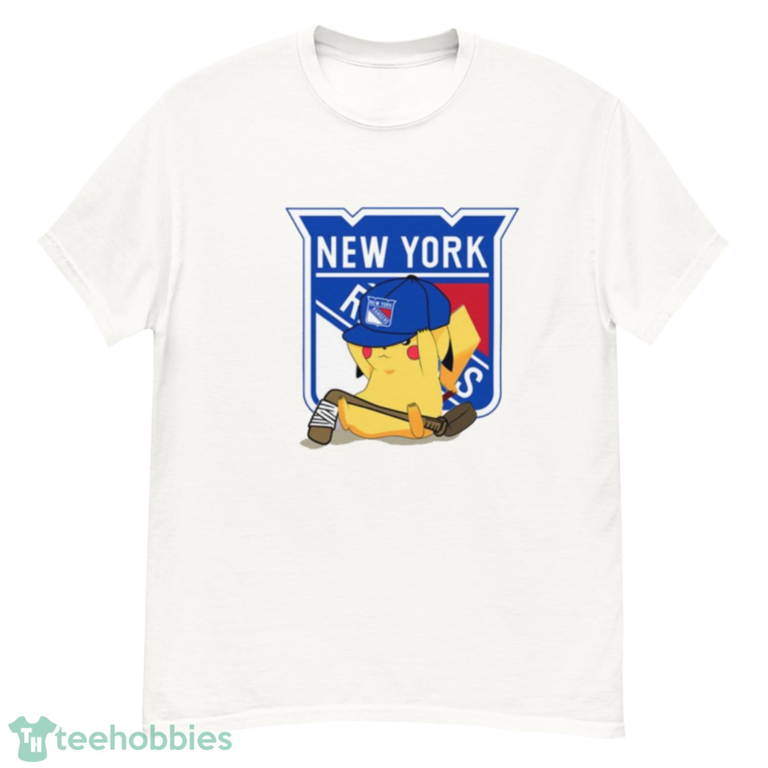 NHL Pikachu Hockey Sports New York Rangers T Shirt Product Photo 1