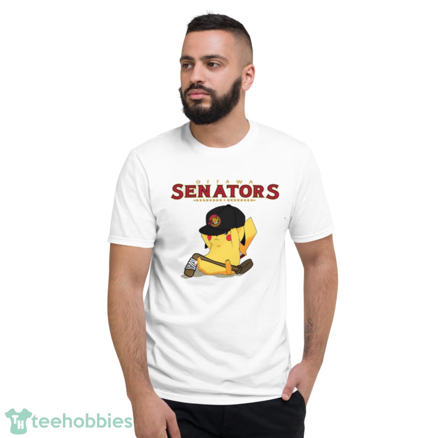 NHL Pikachu Hockey Sports Ottawa Senators T Shirt Product Photo 2