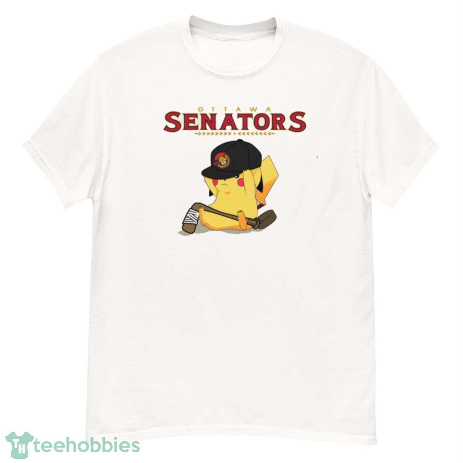 NHL Pikachu Hockey Sports Ottawa Senators T Shirt Product Photo 1