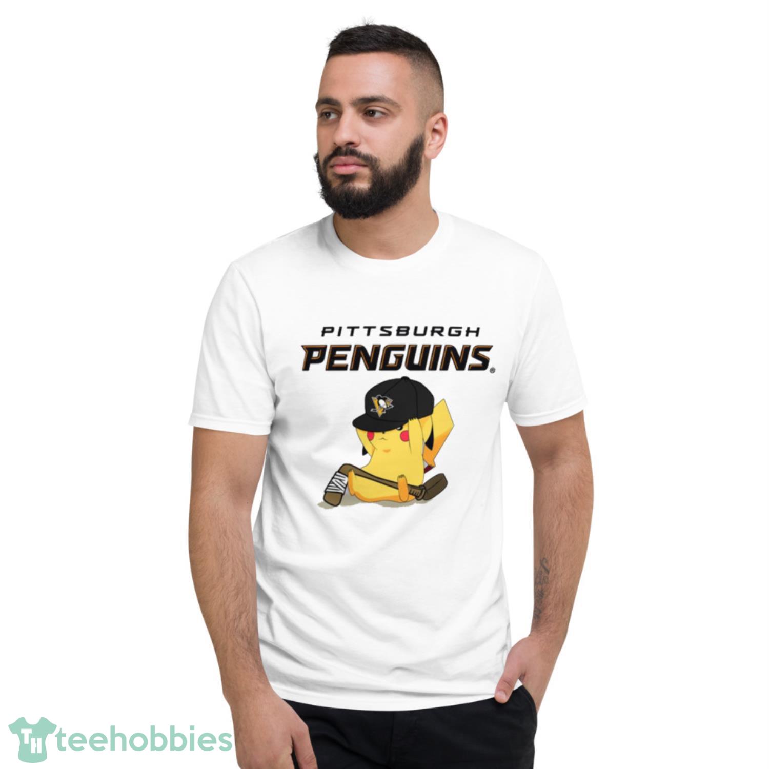NHL Pikachu Hockey Sports Pittsburgh Penguins T Shirt Product Photo 2