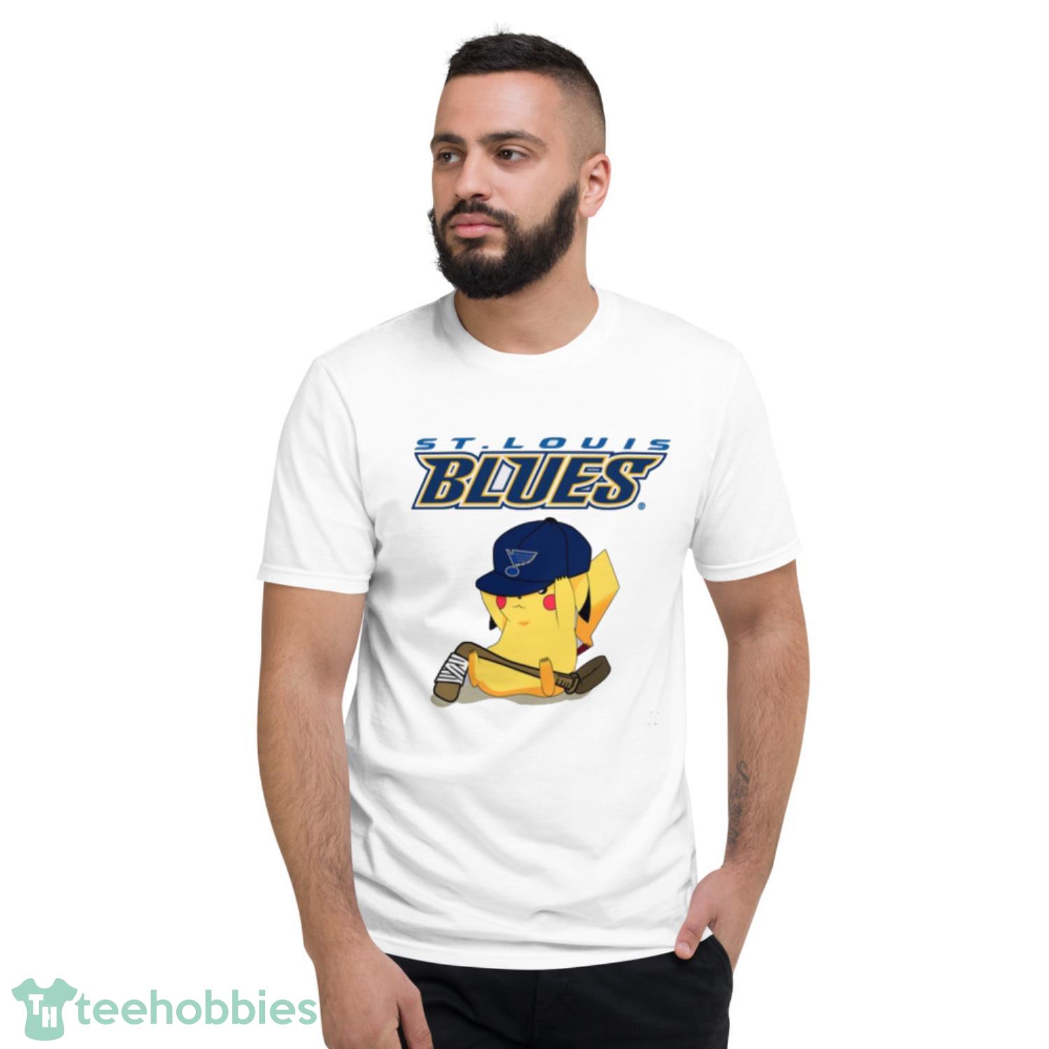 NHL Pikachu Hockey Sports St.Louis Blues T Shirt Product Photo 2