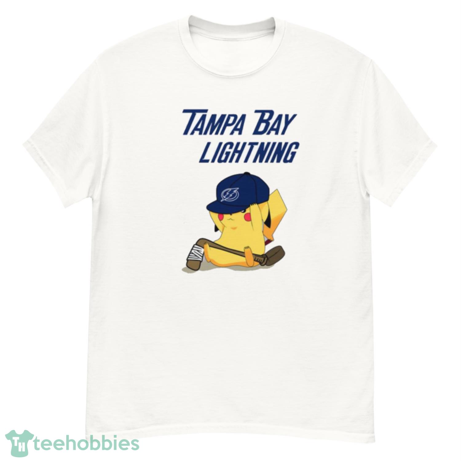 NHL Pikachu Hockey Sports Tampa Bay Lightning T Shirt Product Photo 1