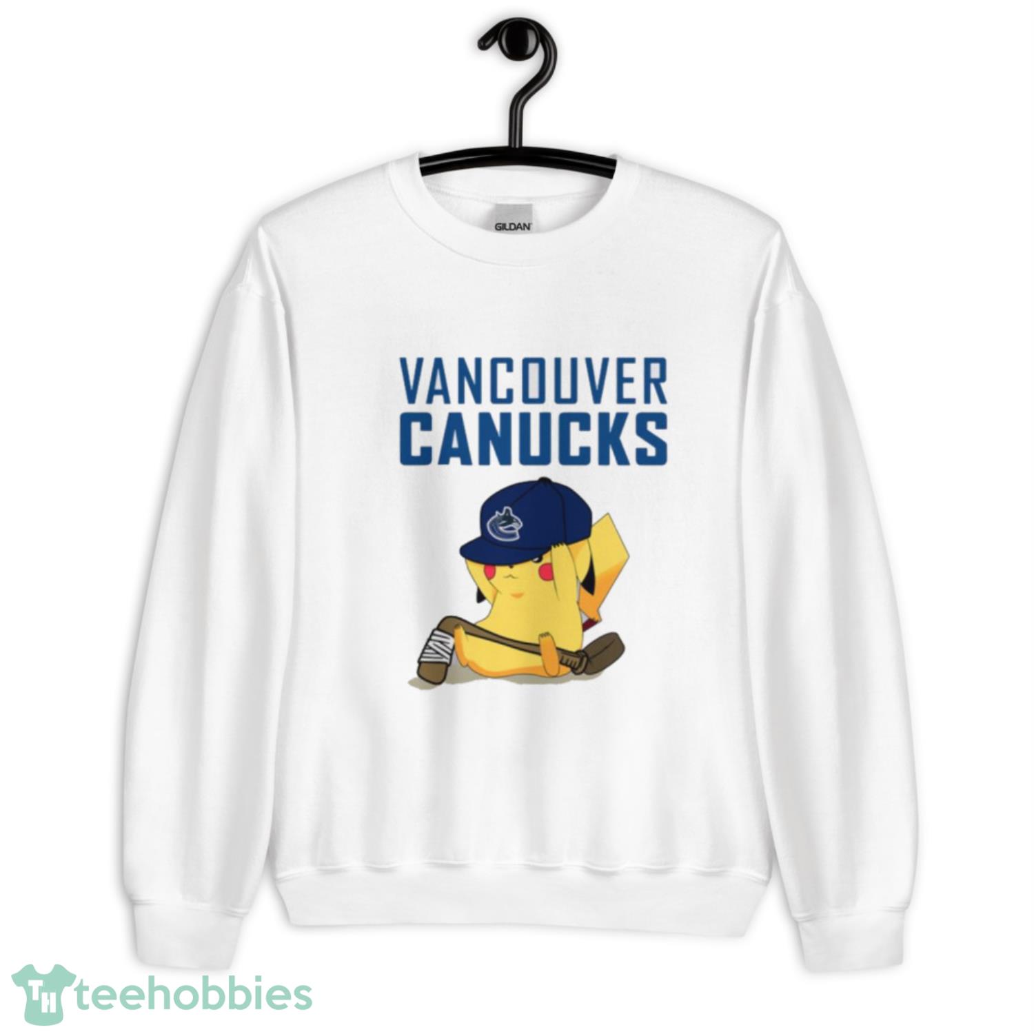 NHL Pikachu Hockey Sports Vancouver Canucks T Shirt Product Photo 3