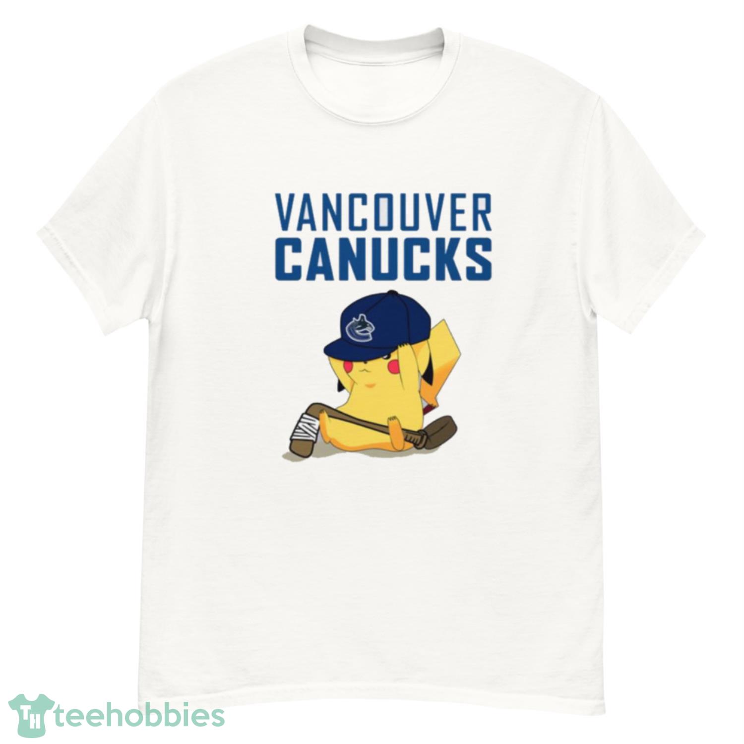 NHL Pikachu Hockey Sports Vancouver Canucks T Shirt Product Photo 1