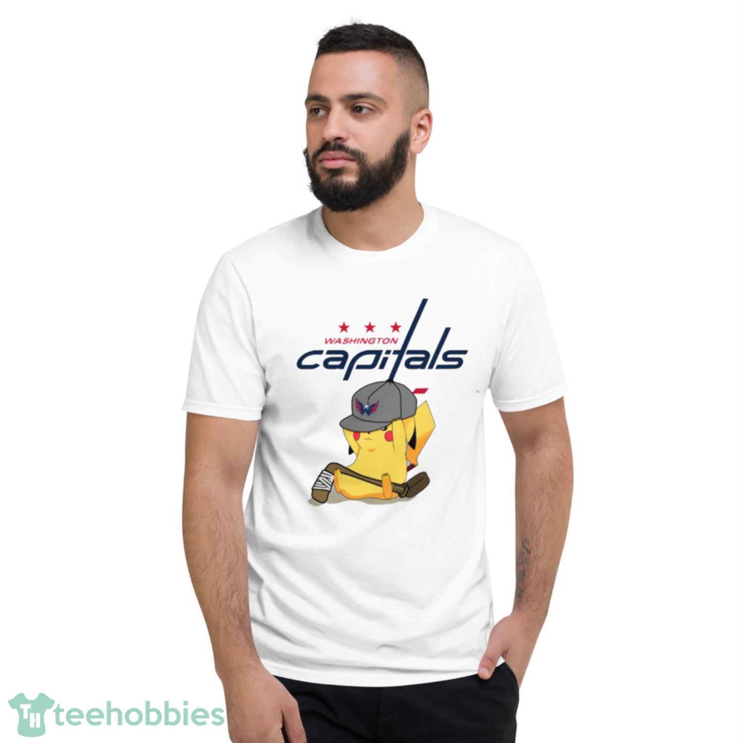 NHL Pikachu Hockey Sports Washington Capitals T Shirt Product Photo 2