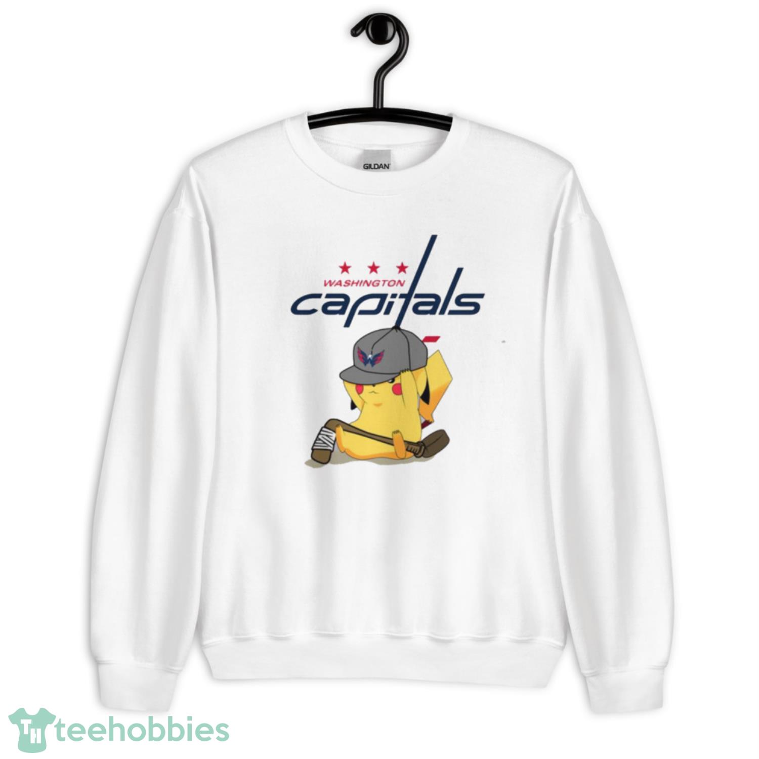 NHL Pikachu Hockey Sports Washington Capitals T Shirt Product Photo 3