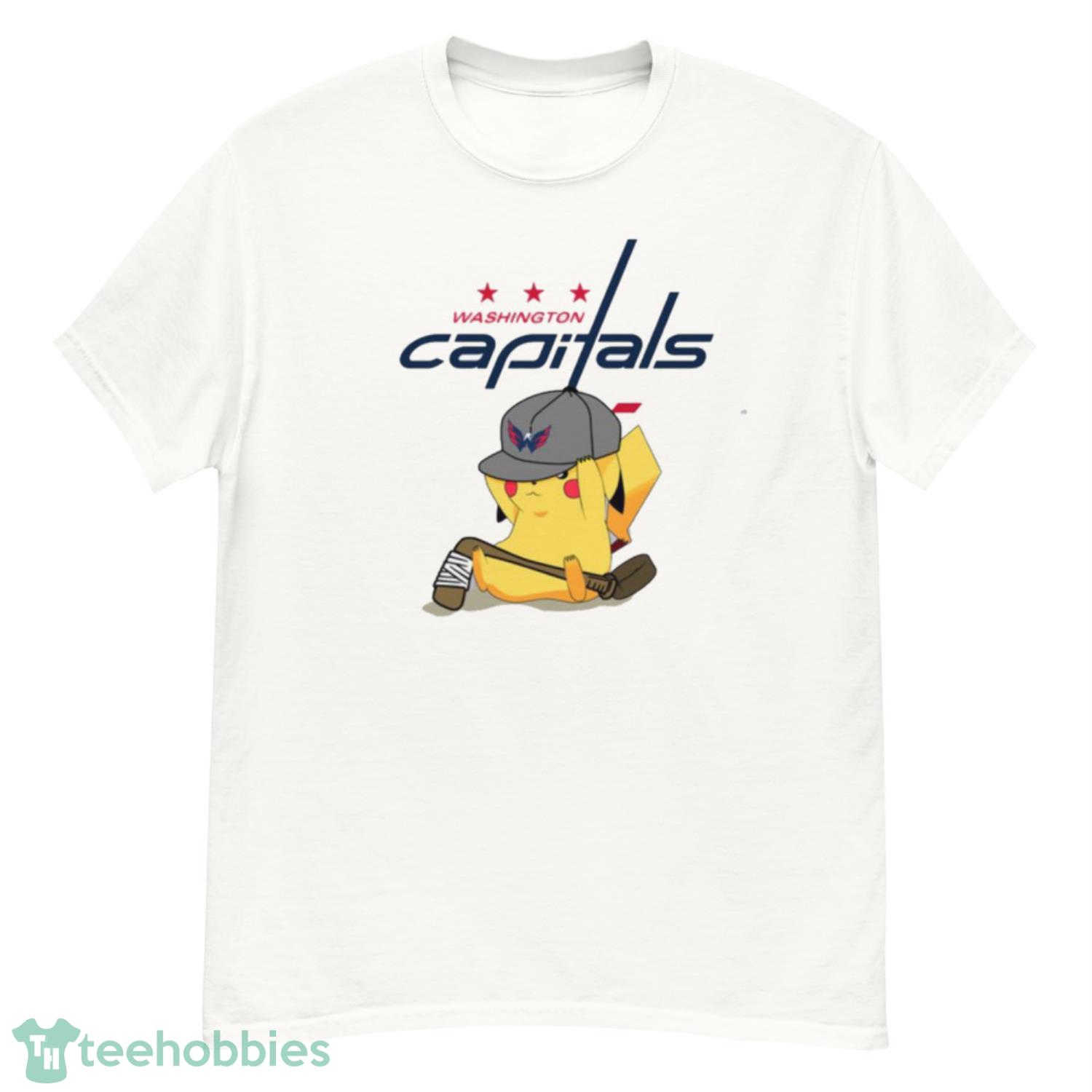 NHL Pikachu Hockey Sports Washington Capitals T Shirt Product Photo 1